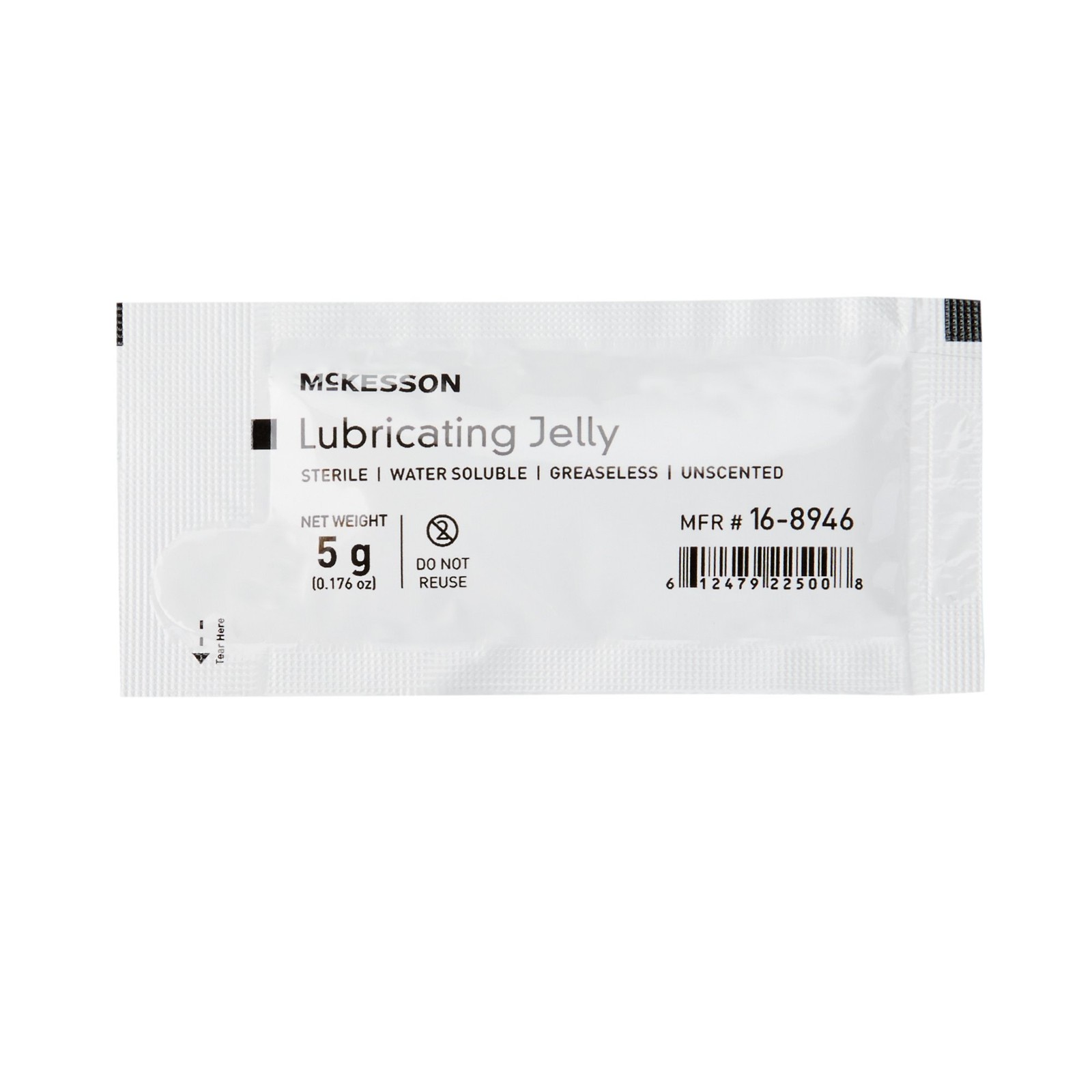 McKesson Lubricating Jelly Sterile 5 Gram Individual Packet 144 per Box 16-8946