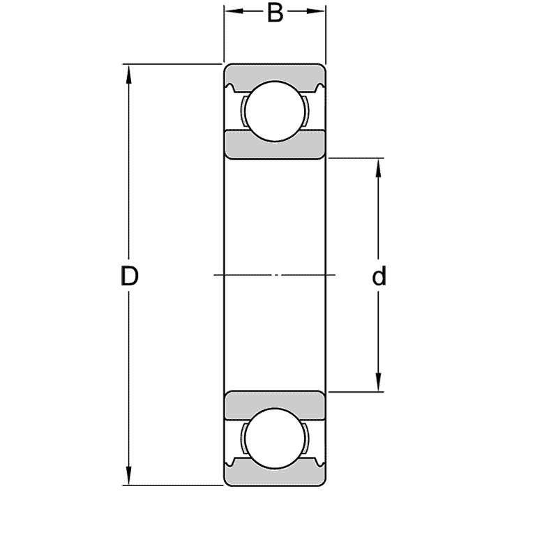 SC05A51CS24PX1 Single Row Radial Deep Groove Ball Bearing 25x52x13 mm. by NTN