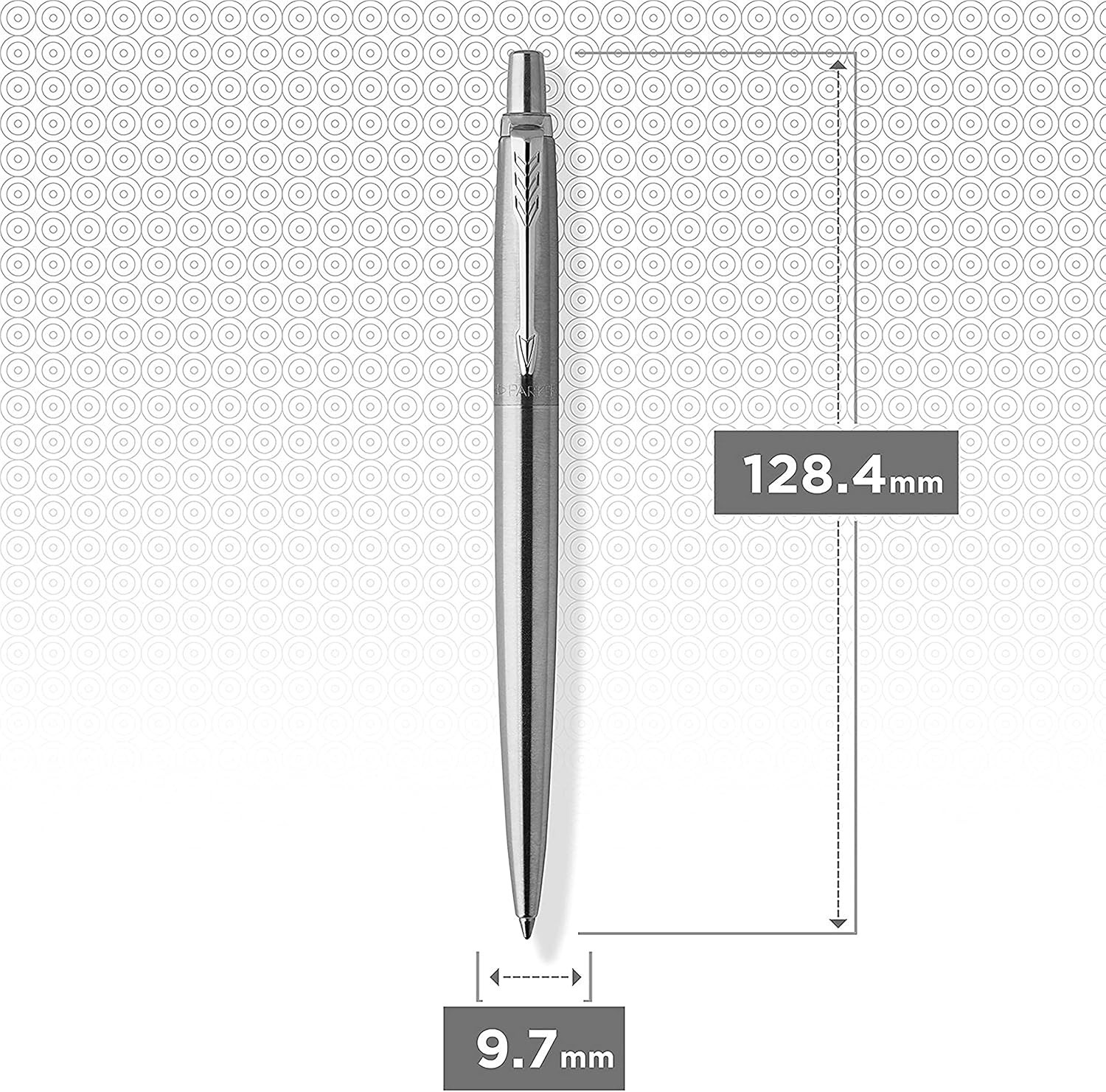 Parker Jotter Ballpoint Pen, Stainless Steel Chrome Trim, Medium Point, Blue Ink