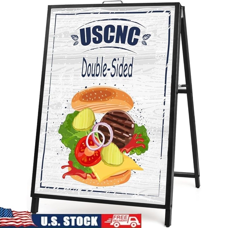 24 x36 Inch A Frame Sign Double-Sided Folding Sandwich Board Heavy Duty Slide-in