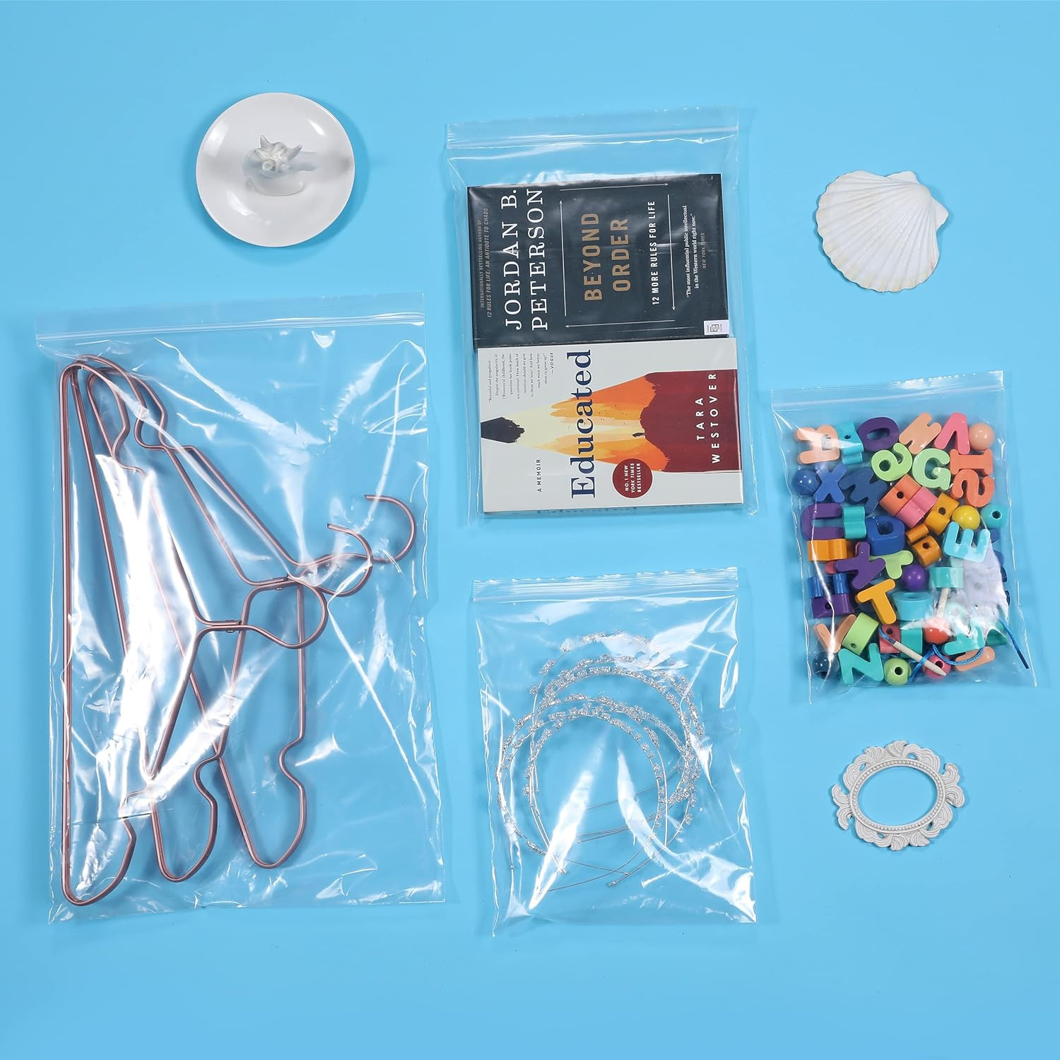 200 PCS Clear Zip Lock Bags 3×4 Inch 2.4 Mil Reclosable Plastic Storage Bags