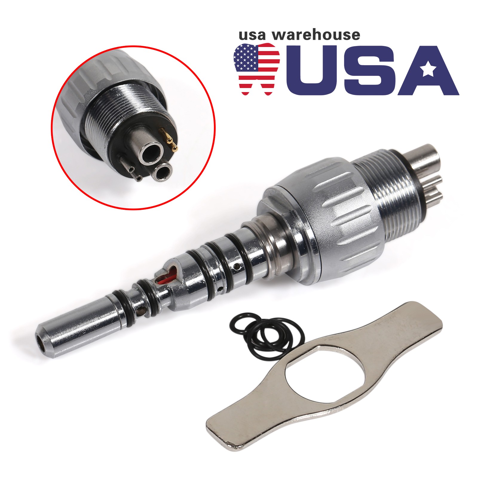 YABANGBANG Dental Fiber Optic LED High Speed Handpiece / LED Quick Coupler 4H/6H