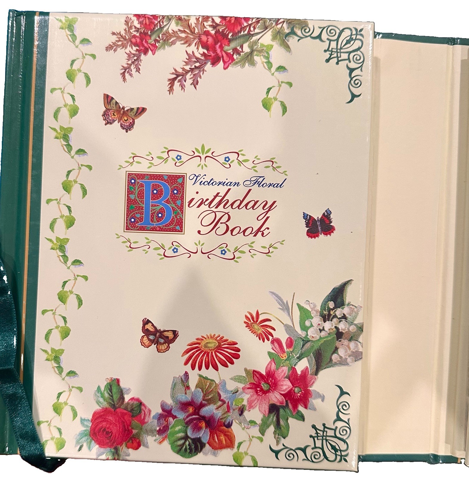 Vintage Victorian Floral Address Telephone & Birthday Book Box Set 90s Waverley