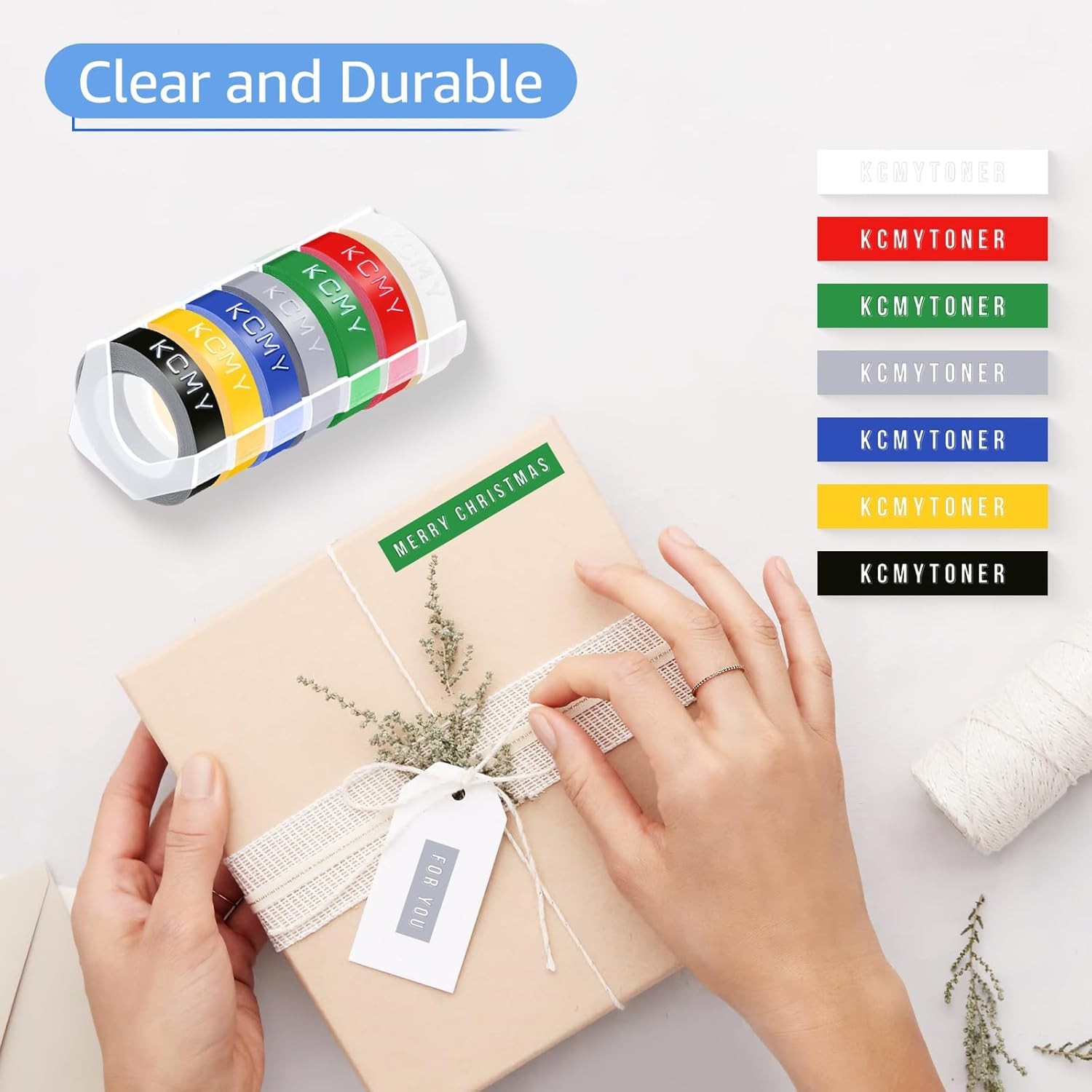 10PK Dymo 3D Embossing Label Tape 9mm for Dymo Organizer Xpress Label Maker 3/8″