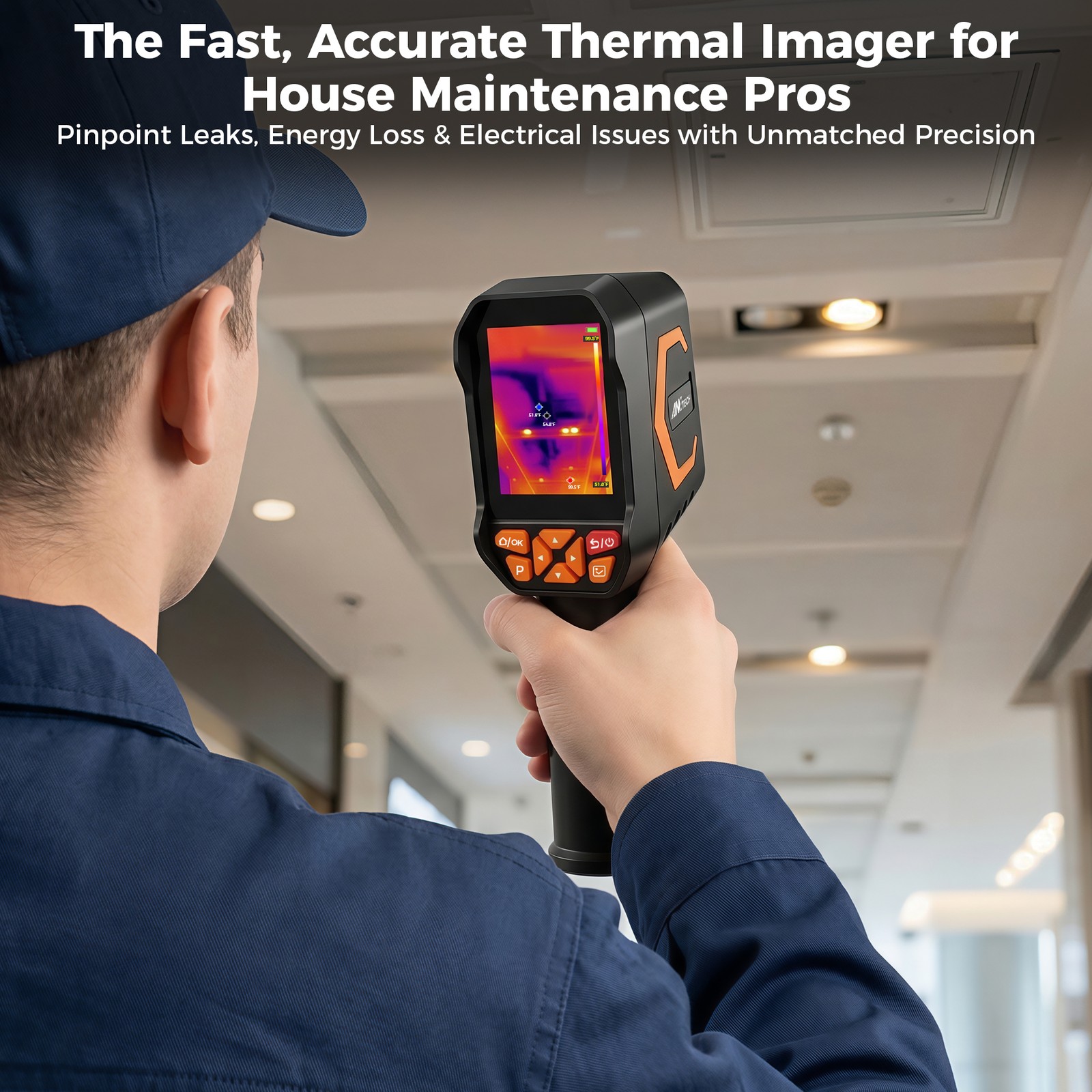 512*384 TISR Resolution Handheld Infrared Thermal Imager Camera Dual lens