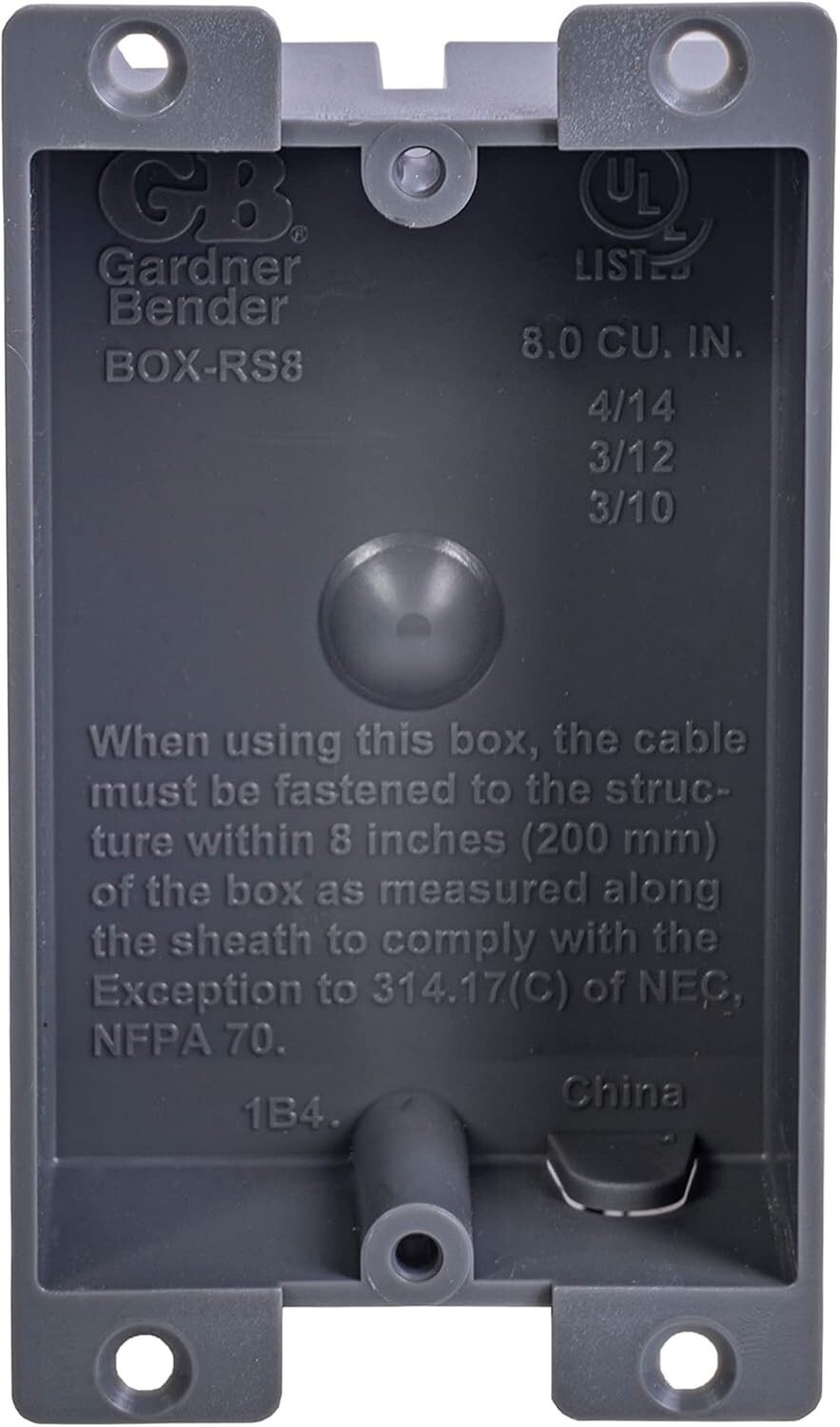 (25) 1-Gang 8 Cubic Inch PVC Old Work Standard Switch/Outlet Wall Electrical Box