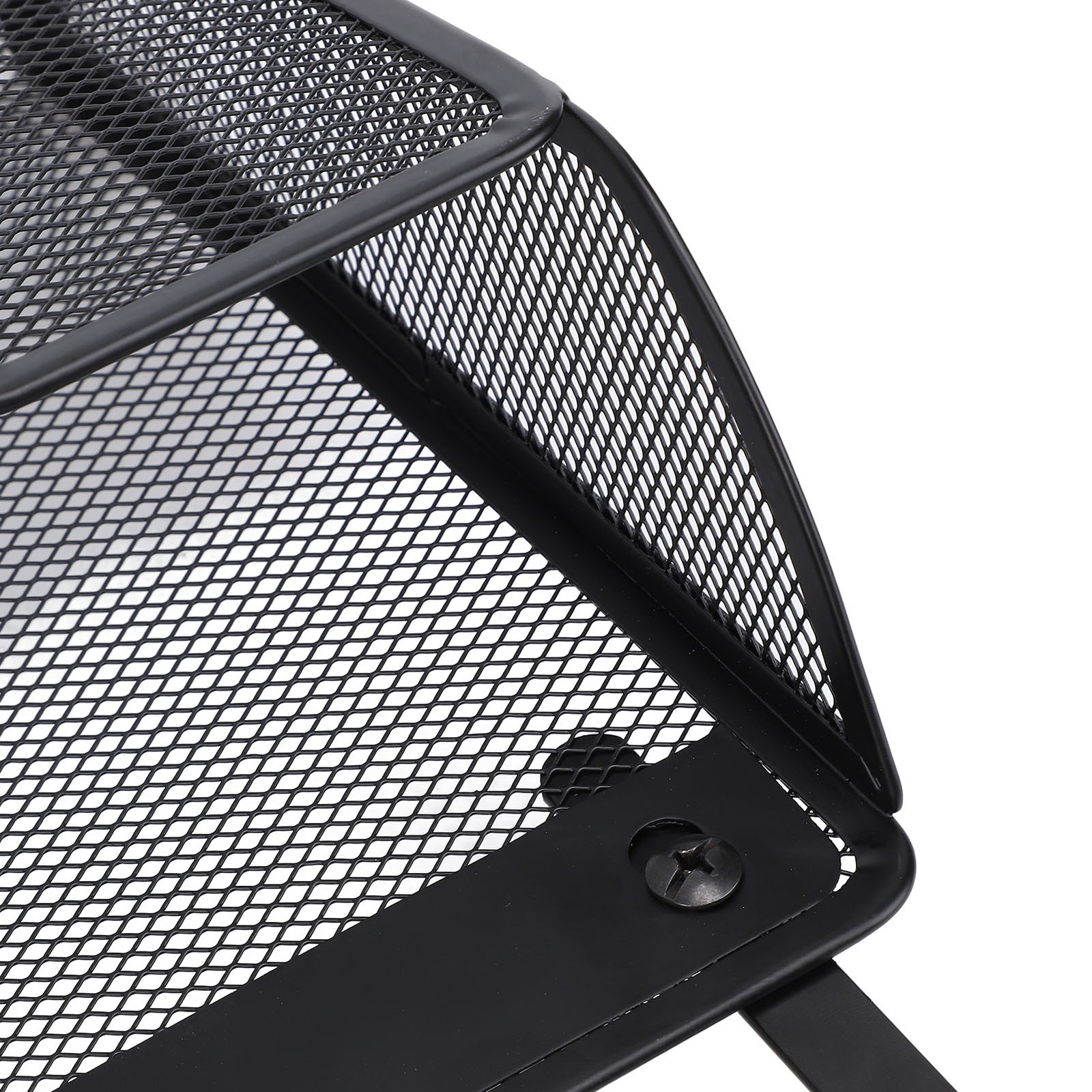 Adjustable Desk Side Storage Organizer Carbon Steel & PP For Office (Black)