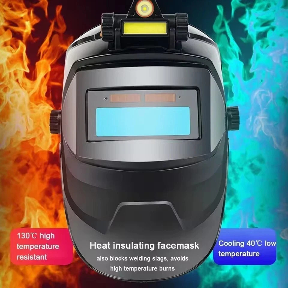 New Welding Helmet Solar Powered Auto Darkening – Large View, True Colors