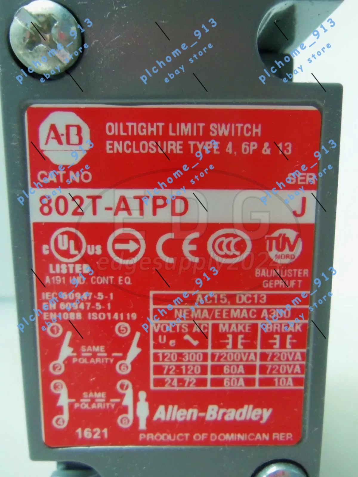 NEW Allen Bradley 802T-ATPD Metal Plug-In Oiltight Limit Switch Lever Type