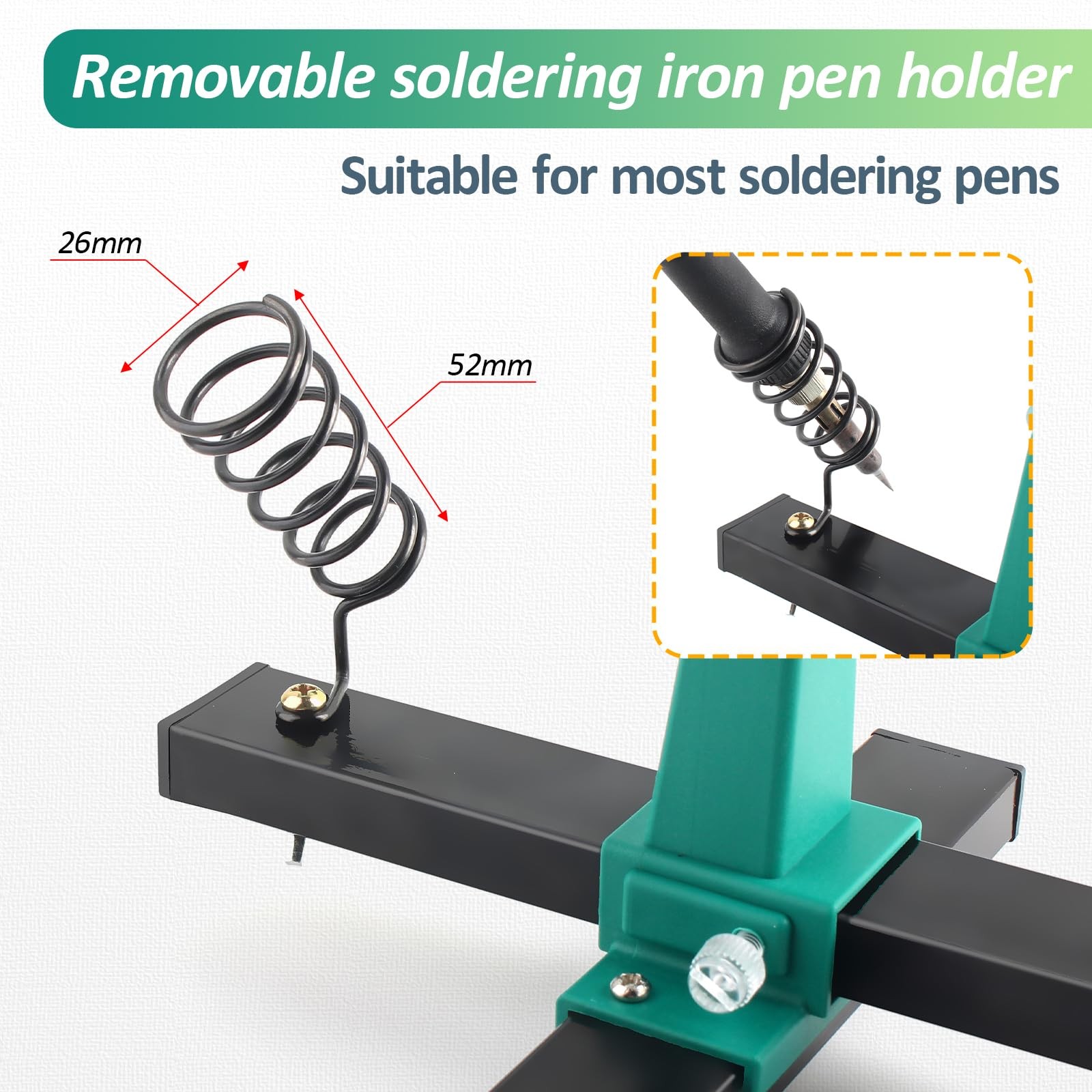 Adjustable PCB Holder Soldering Clamp for Circuit Board Blue and Green