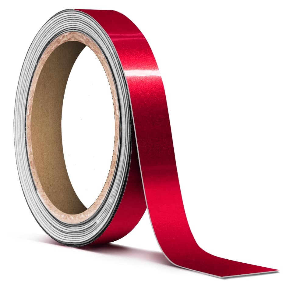 Gloss Metallic Red Pinstripe Tape AirRelease Vinyl 1/2 Inch x 20ft Automotive D