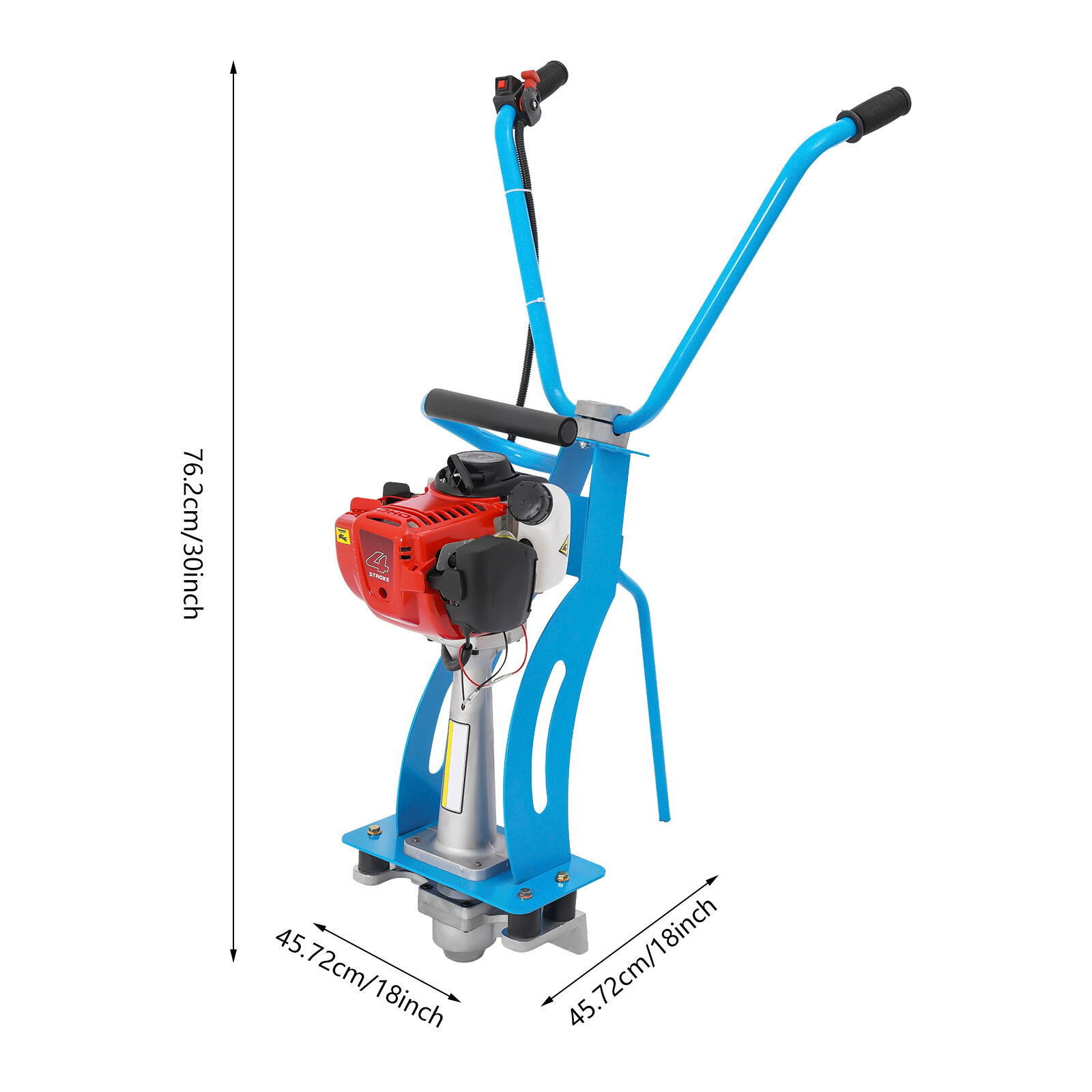 900W 4 Stroke Concrete Leveling Vibratory Screed Finishing Engine Without Ruler