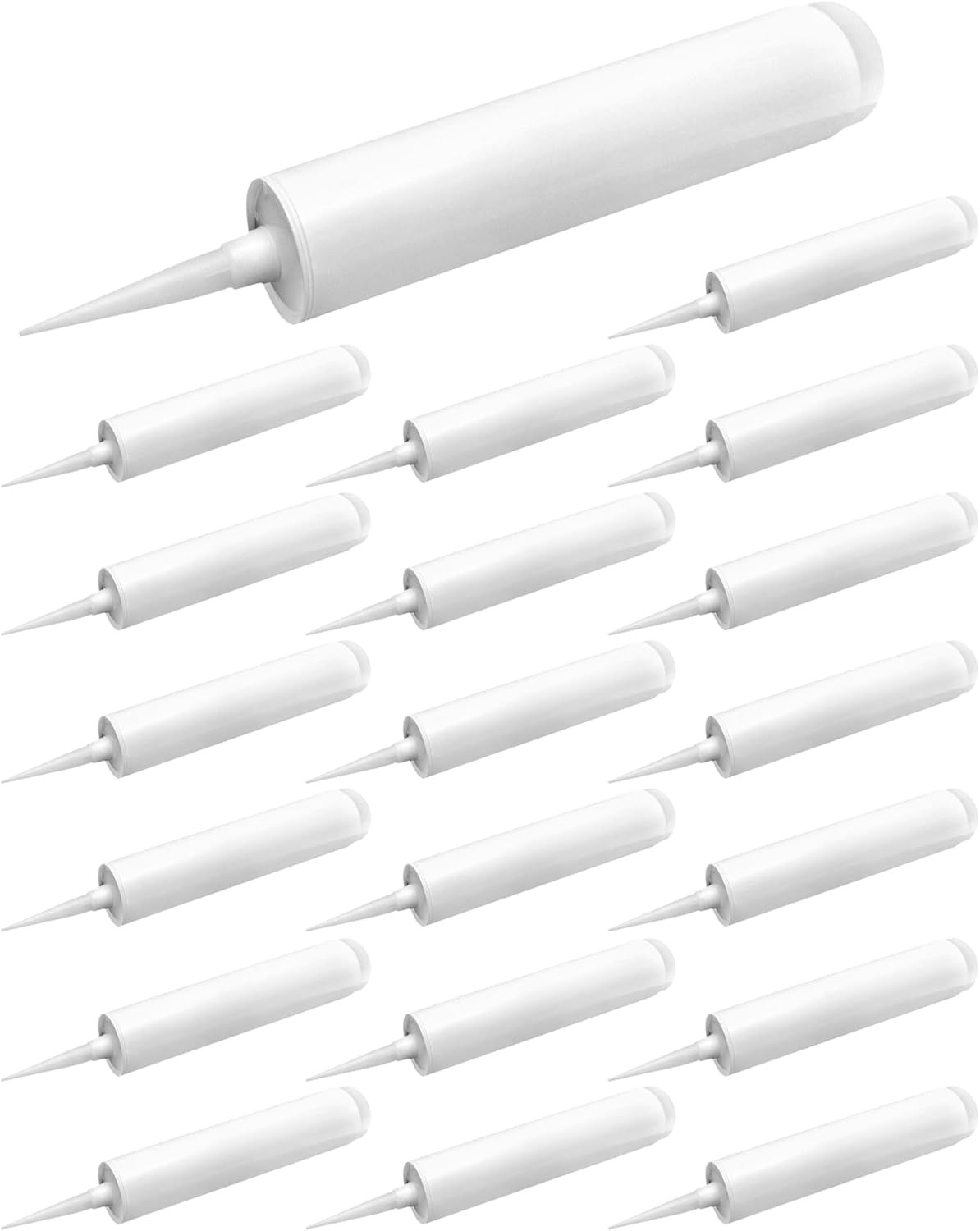 20 Pack 10oz Empty Caulk Tubes Reusable Plastic Cartridges for Standard Guns DIY