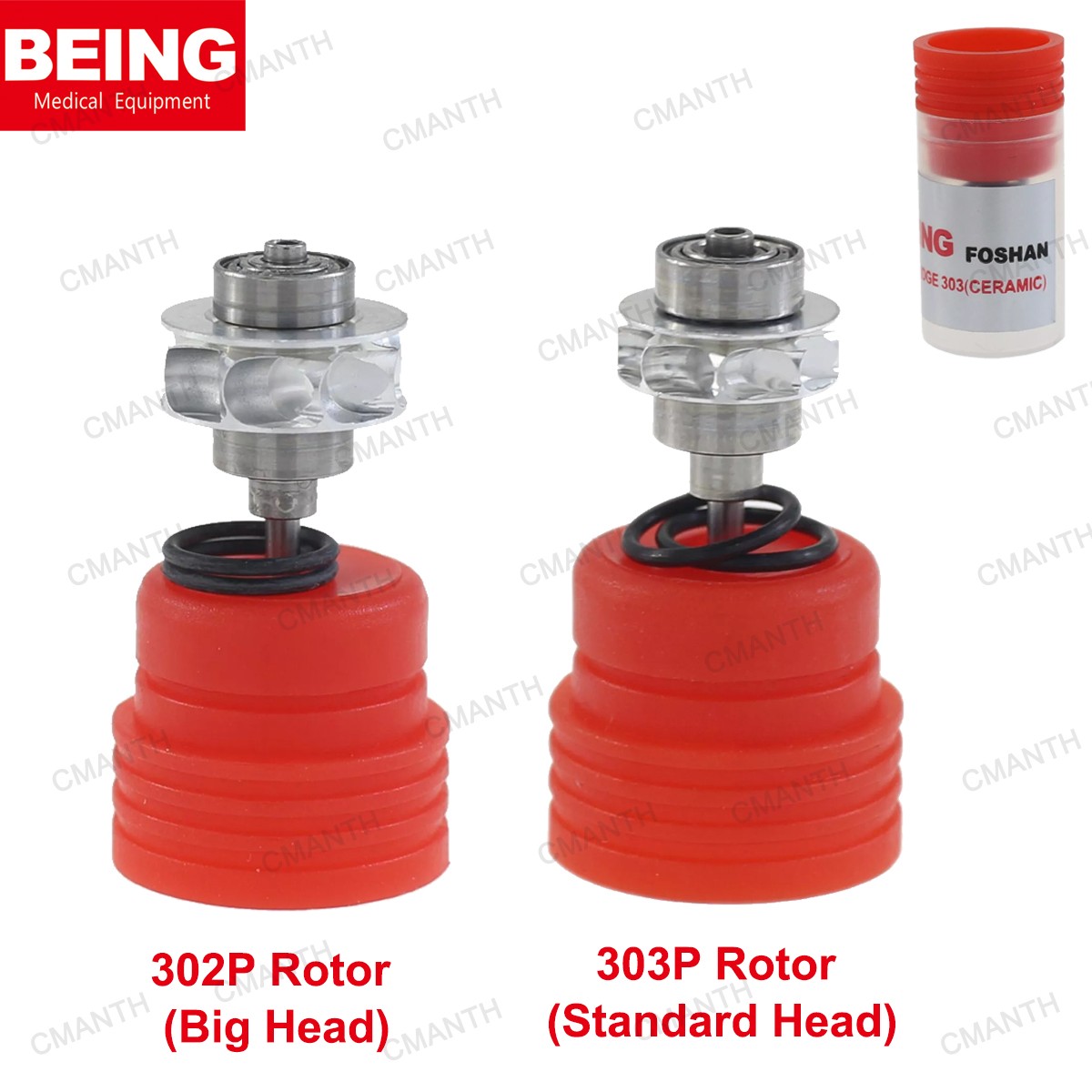 BEING Dental LED Quick Coupling 4/6 Hole Spare Rotor For Hige Speed Handpiece