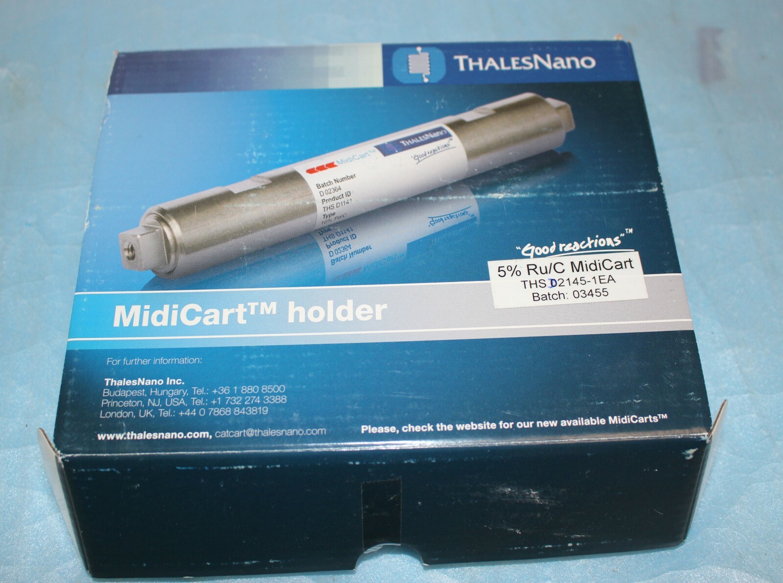 Thales Nano MidiCart Holder Catalyst Cartridge THS D2145-1EA 5% Ru/C