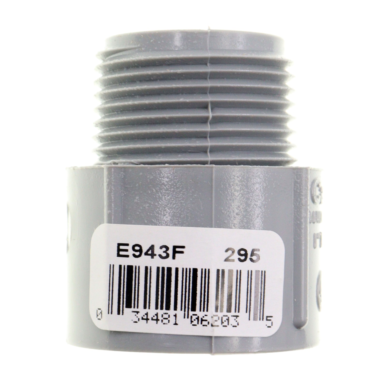 CARLON E943F NON-METALLIC PVC THREADED MA MALE ADPATER, 1-INCH, GRAY