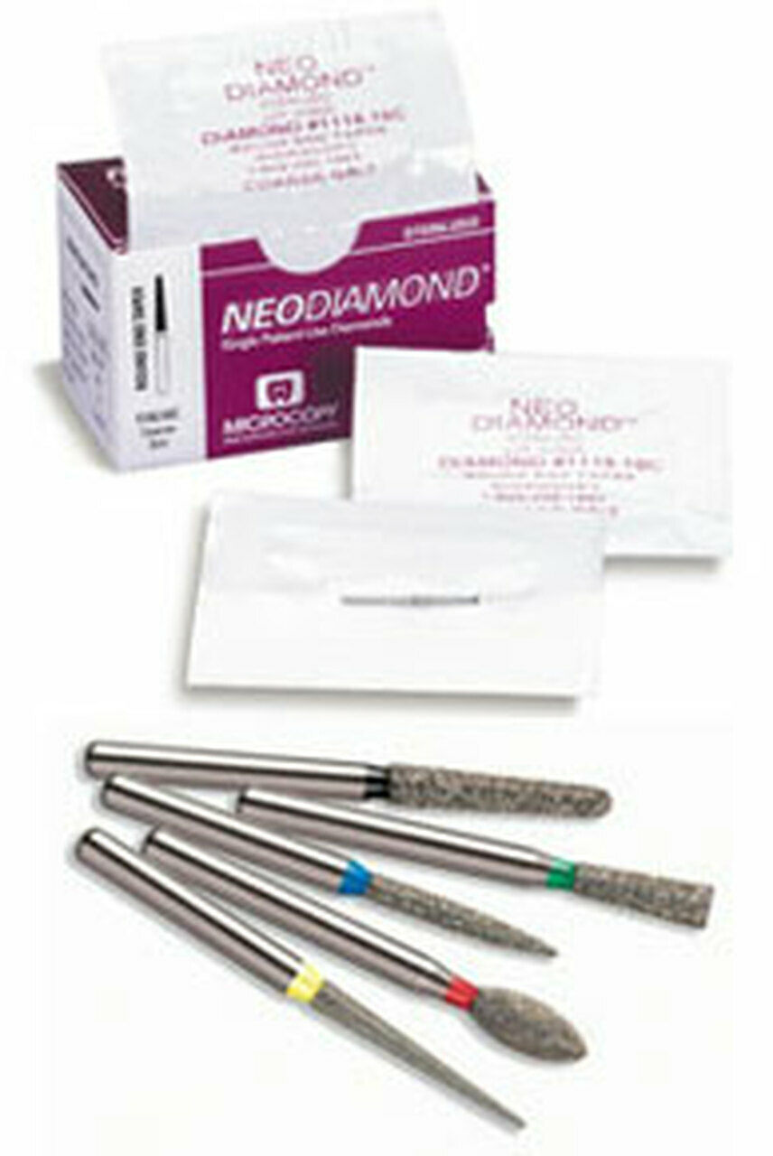 MICROCOPY DENTAL NEODIAMOND DIAMOND BURS 1923C FOOTBALL 368-023C COARSE 25PK
