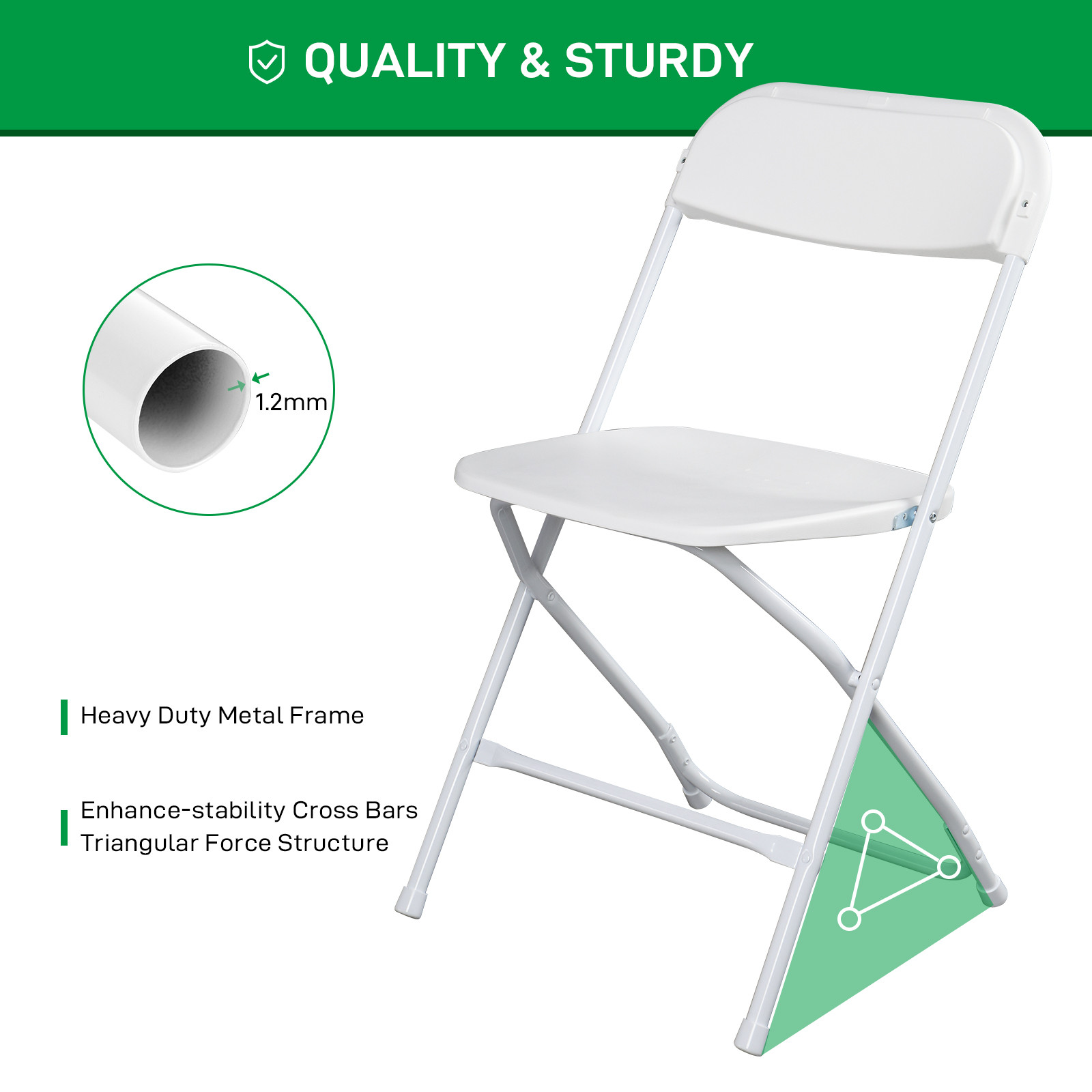 6-10 PACK Wedding Party Event Quality Commercial Plastic Stackable Folding Chair