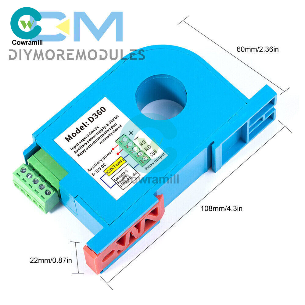 DC Current Sensing Switch Overload Protection Hall Sensor D360-50A D366-300A