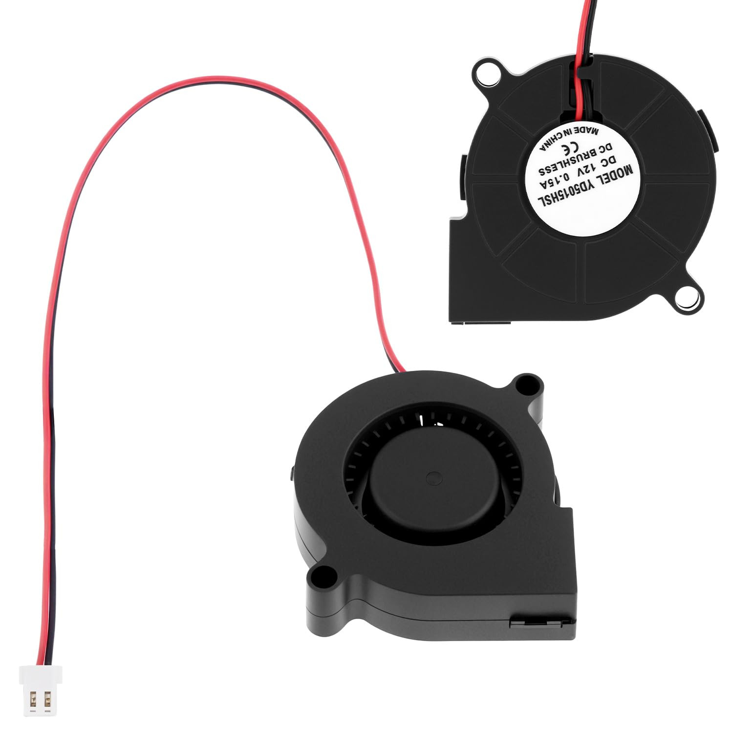 4 Pack 5015 Blower Fan 12V 5500 RPM Hydraulic Bearing 3D Printer Hotend Fan