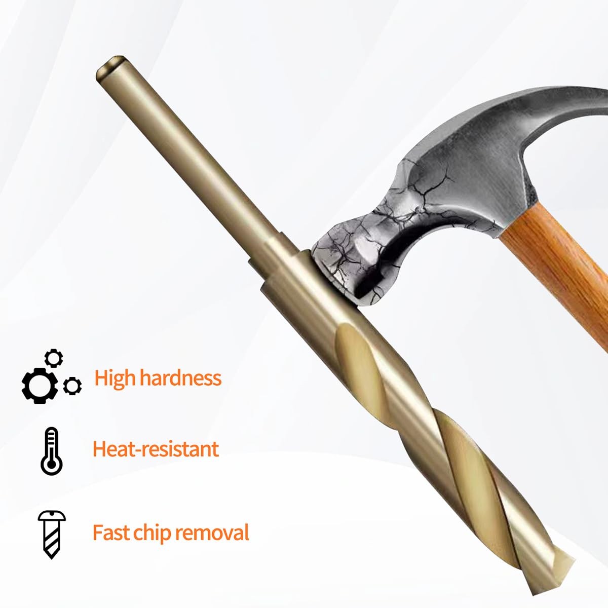Meccion Cobalt Drill Bit 37/64 Inch High Speed Steel M35 Reduced Shank 37/64″