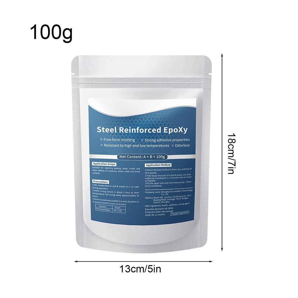 Steel Reinforced Epoxy Putty Waterproof Repair Clay for Metal Wood Car Crack Fix