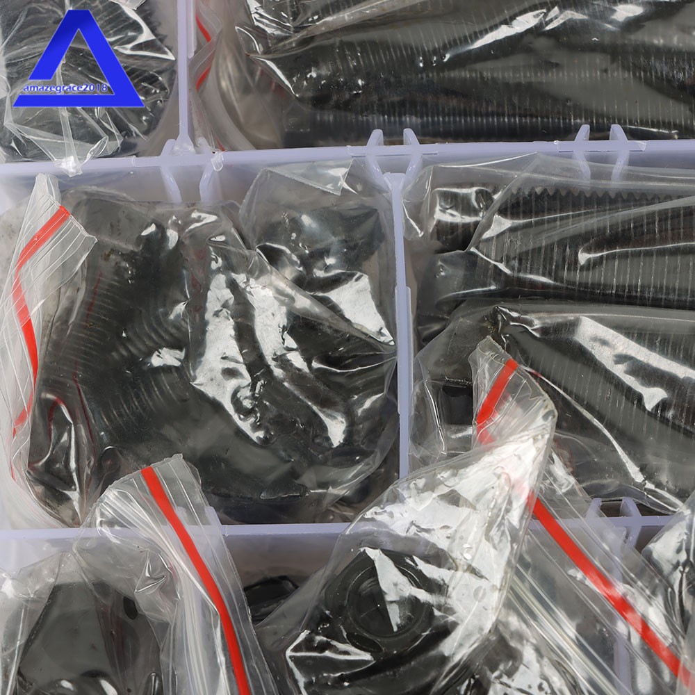 272 Pack 3/8″ 1/4″ 5/16″ Bolts Nuts and Washer Assortment Kits Carbon Steel
