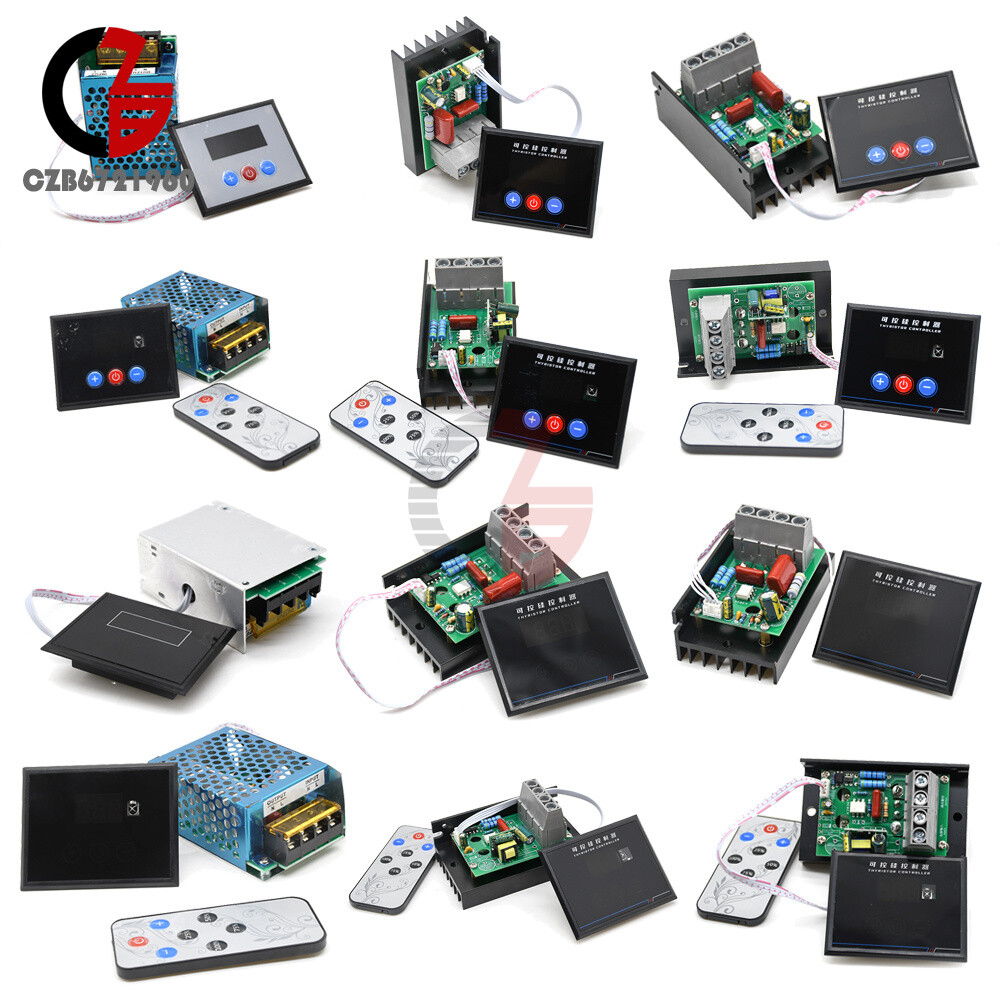 AC 220V 4KW 6KW 10KW SCR Voltage Regulator Dimmer Motor Speed Controller Module