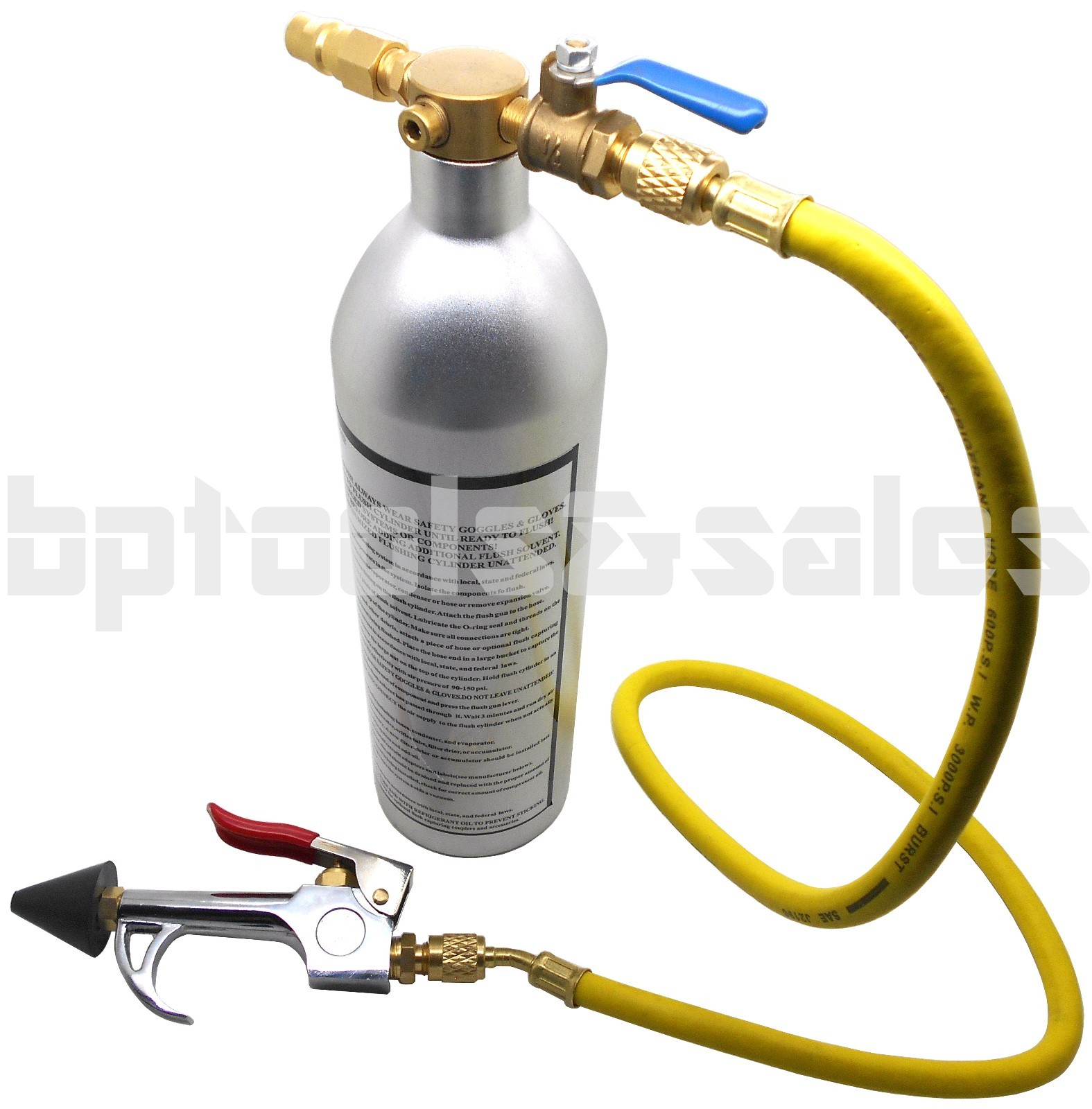 R134 R12 R22 R410 R404 A/C AC Air Conditioner System Flush Canister Gun Kit