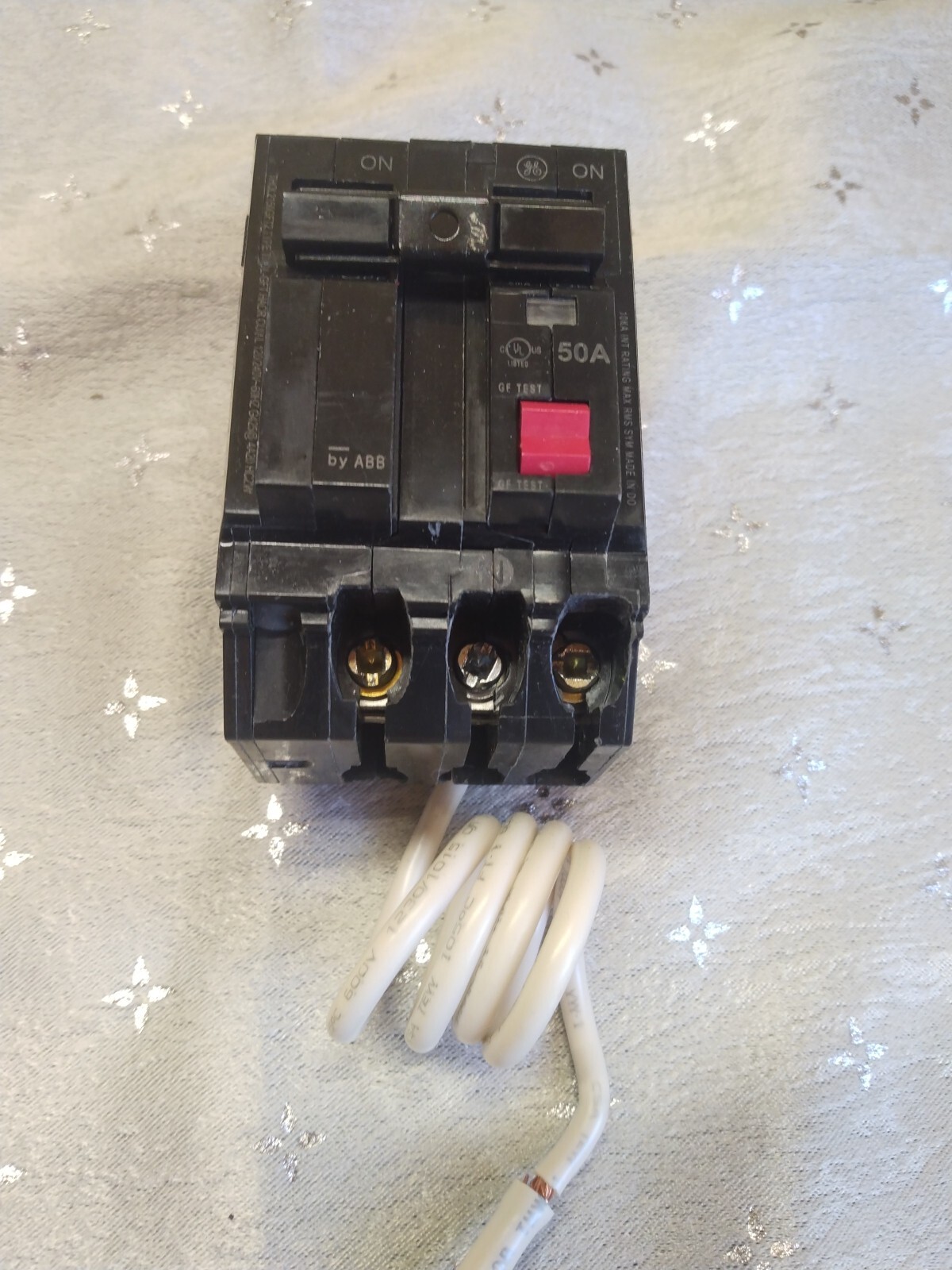 GE THQL2150GFT2P 50A 240V DOUBLE POLE GROUND FAULT BREAKER WITH SELF-TEST