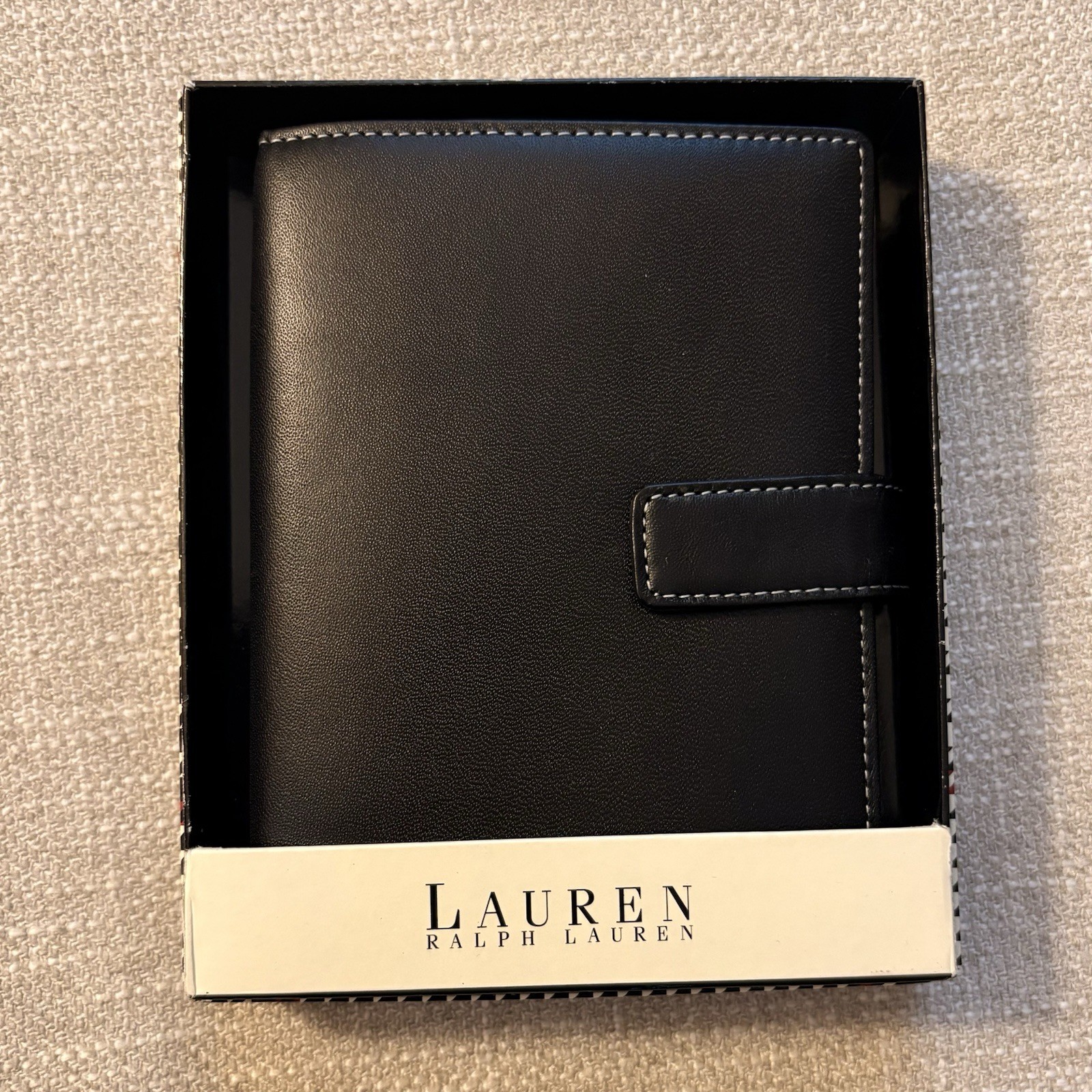 Vintage 2004 Lauren Ralph Lauren Mini Agenda Black New Old Stock in Box