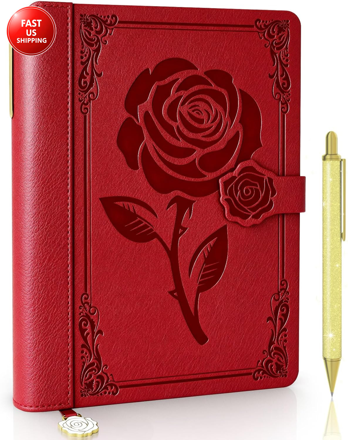 Leather Journal for Women, A5 Lined Daily Journal Notebook, Pretty Journaling fo