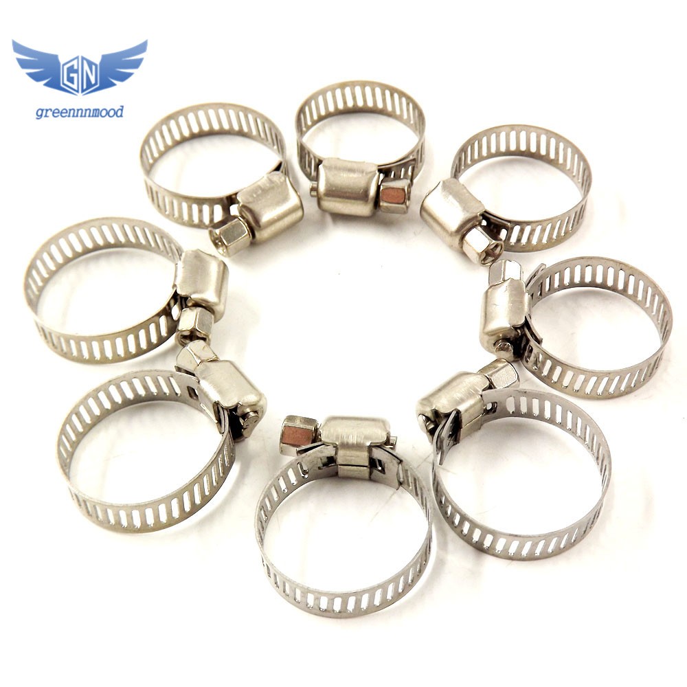 50Pack 3/4″-1″ Stainless Steel Adjustable Drive Hose Clamps Fuel Line Worm Clips