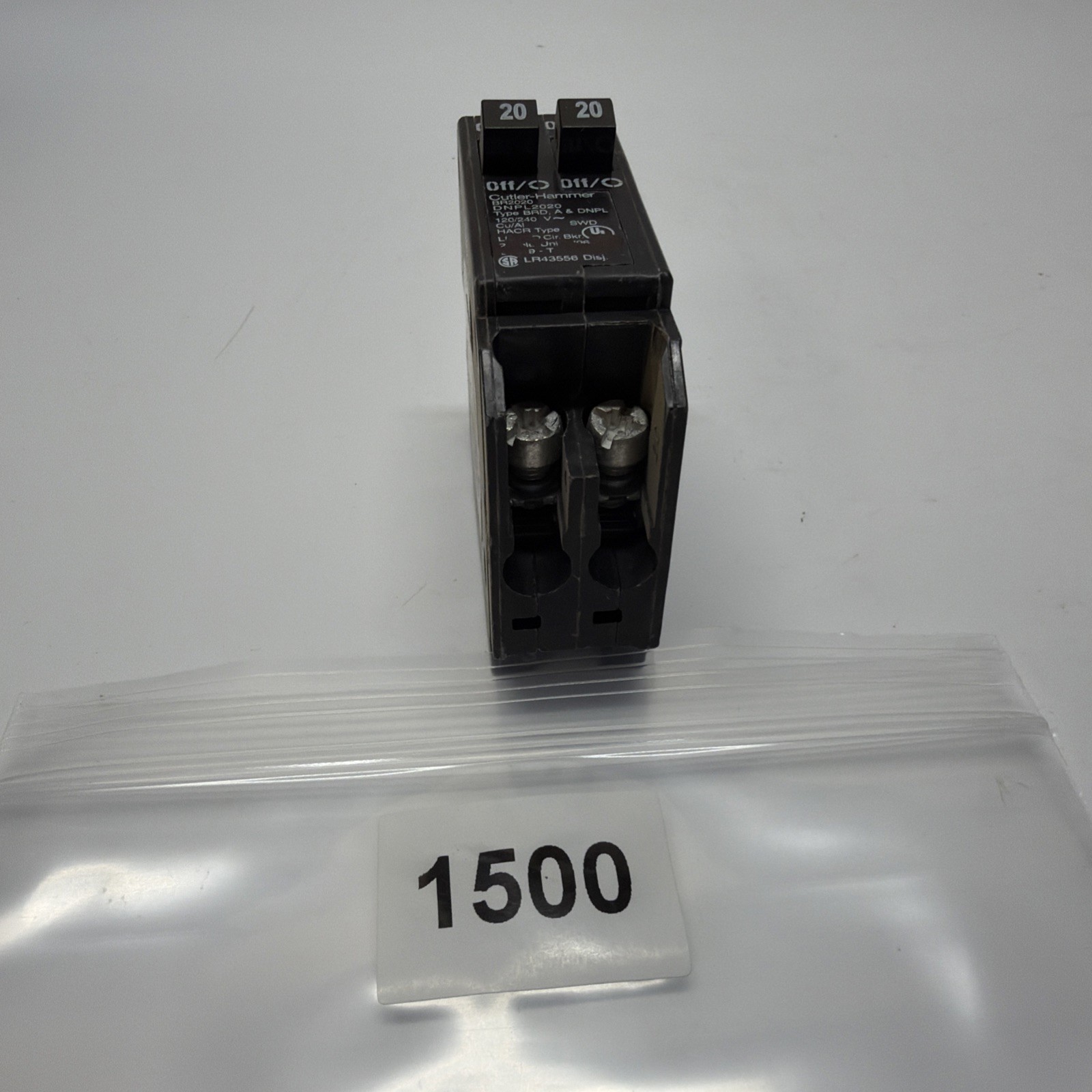 EATON CUTLER HAMMER BR2020 20 Amp 2 Pole Tandem Circuit Breaker