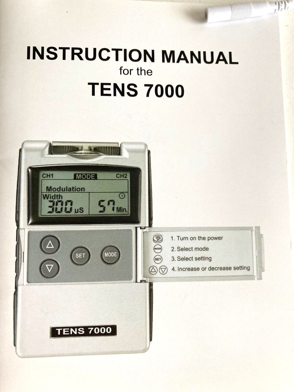 NEW Tens 7000 With Accessories and Official OTC Electrodes
