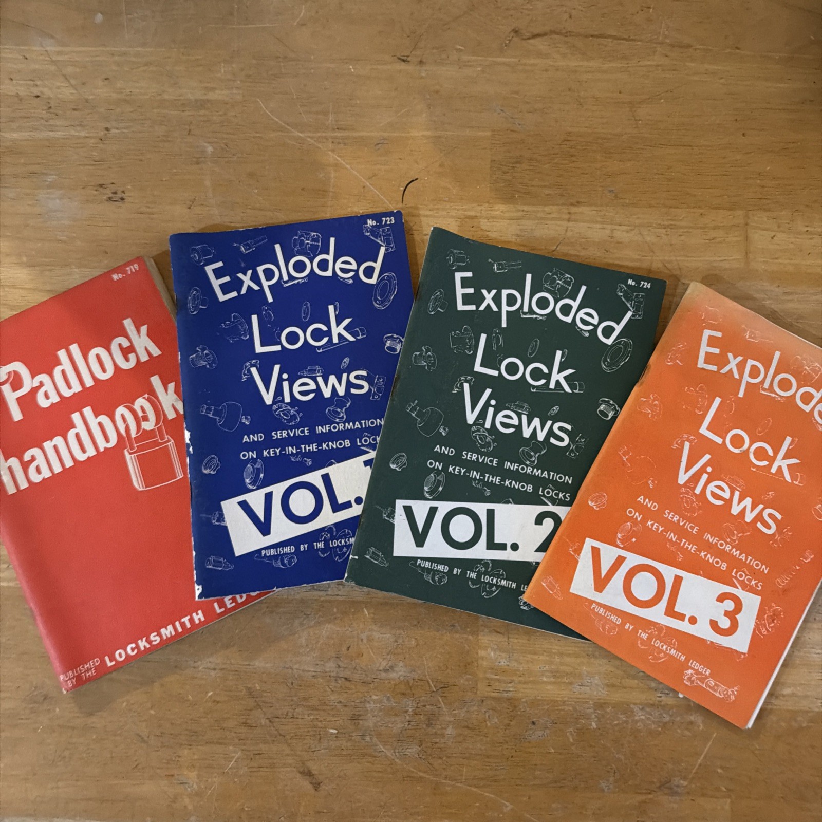 🔥 🔥 Locksmith Ledger VOL. 1,2,3 Exploded Lock Views & Padlock Handbook 🔥🔥