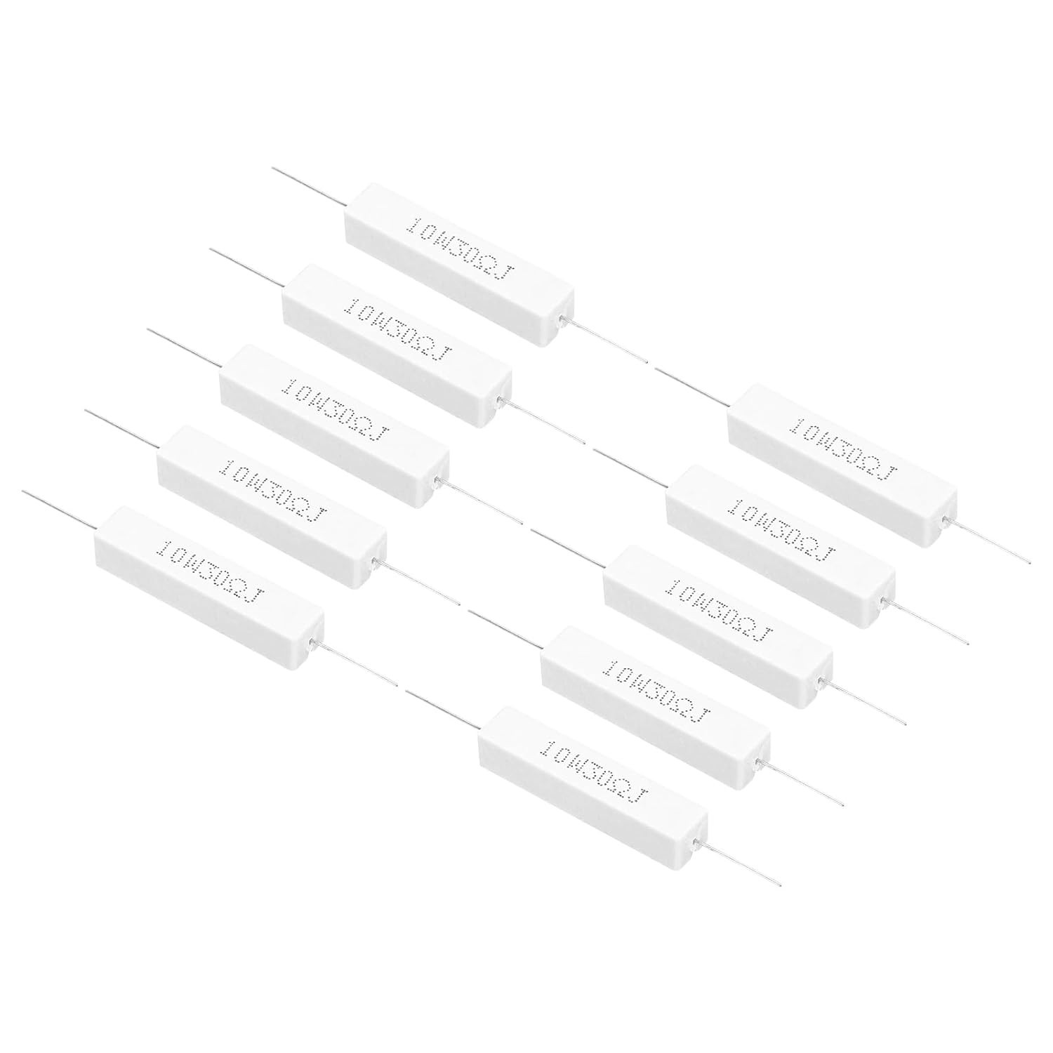 Reliable 30 Ohm Ceramic Cement Resistors – 20 Pcs, 10W Power, Moisture Resistant