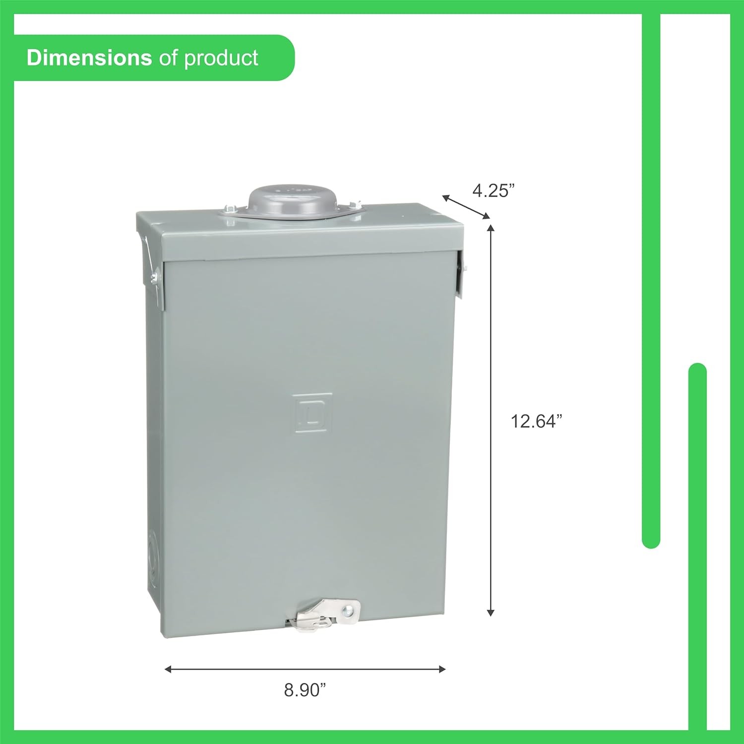 Square D HOM612L100RBCP Six-Space 12-Circuit Outdoor Main Lug Load Center 100A
