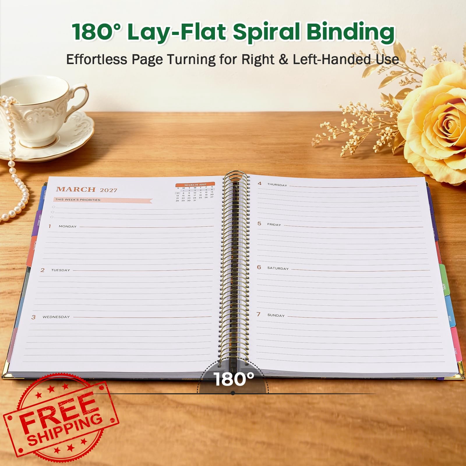 MALEDEN Academic Planner 8.5×11 Green