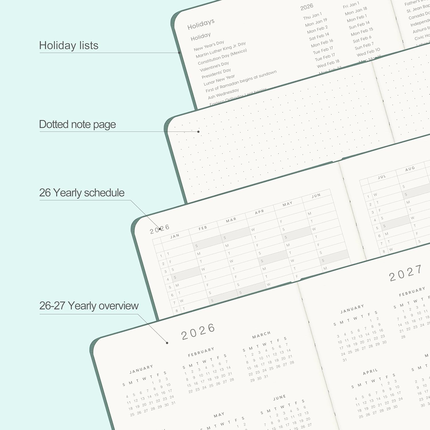 And Per Se 2026 Planner, 15 Months Hardcover Daily, Weekly & Monthly Planner, A5