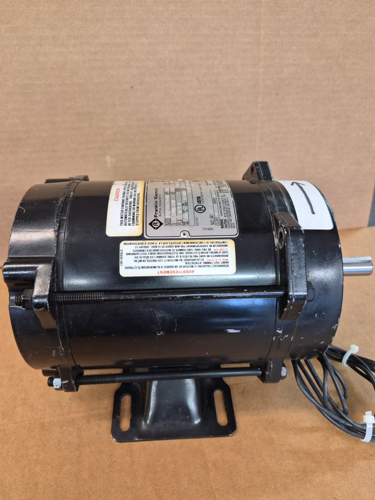 Franklin Electric 1/3HP Explosion proof motor 115v/230v 1725 RPM