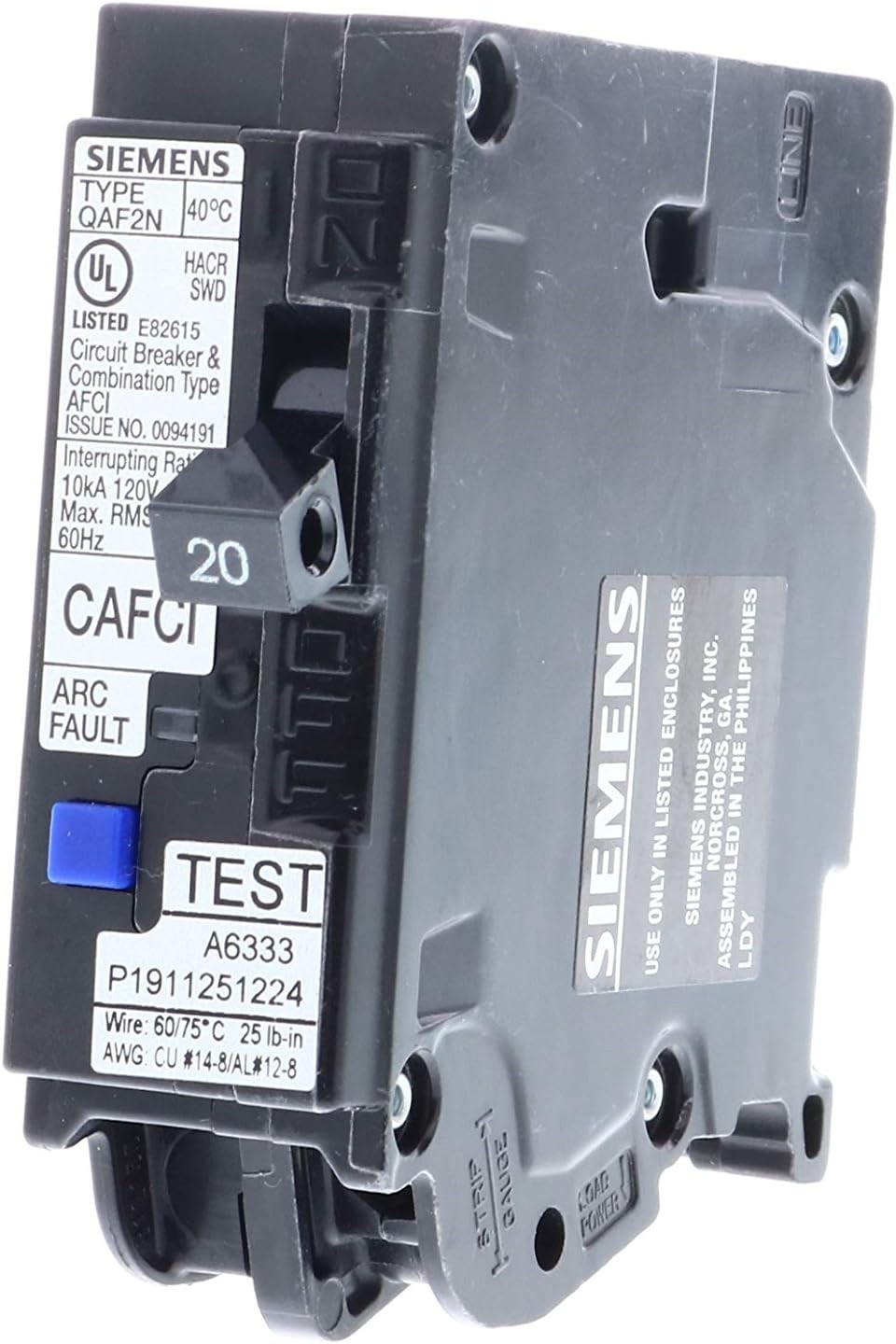 Innovative 20 Amp AFCI Plug-On Neutral Circuit Breaker – Quick Install Design