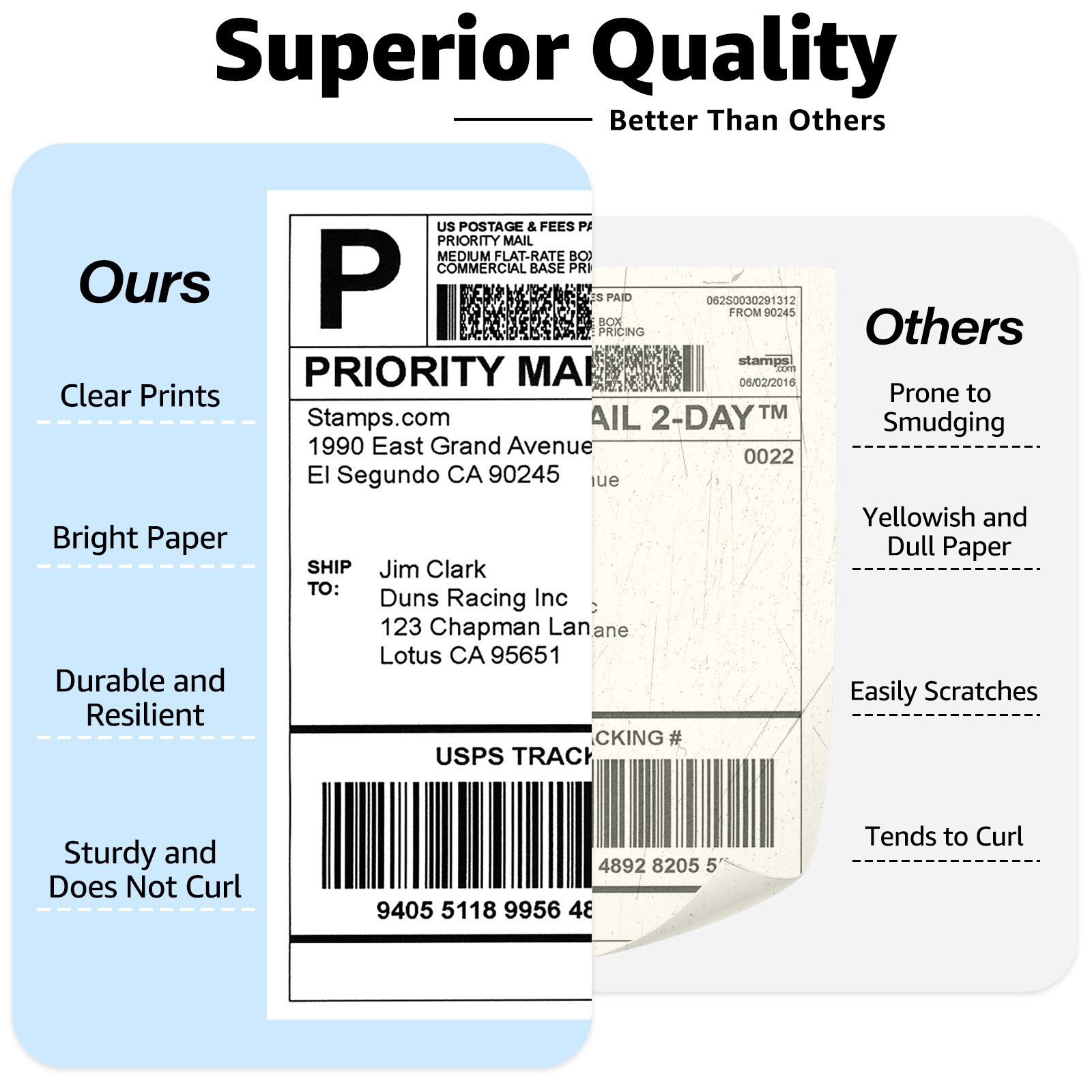 4X2 Direct Thermal 750 Labels Per Roll 4″X2″ For Zebra LP ZP GX LP2844 GC420T