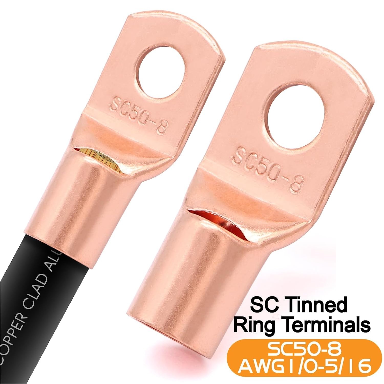 High Performance 40FT 0 GA Battery Cable with Terminal Connectors for Automotive