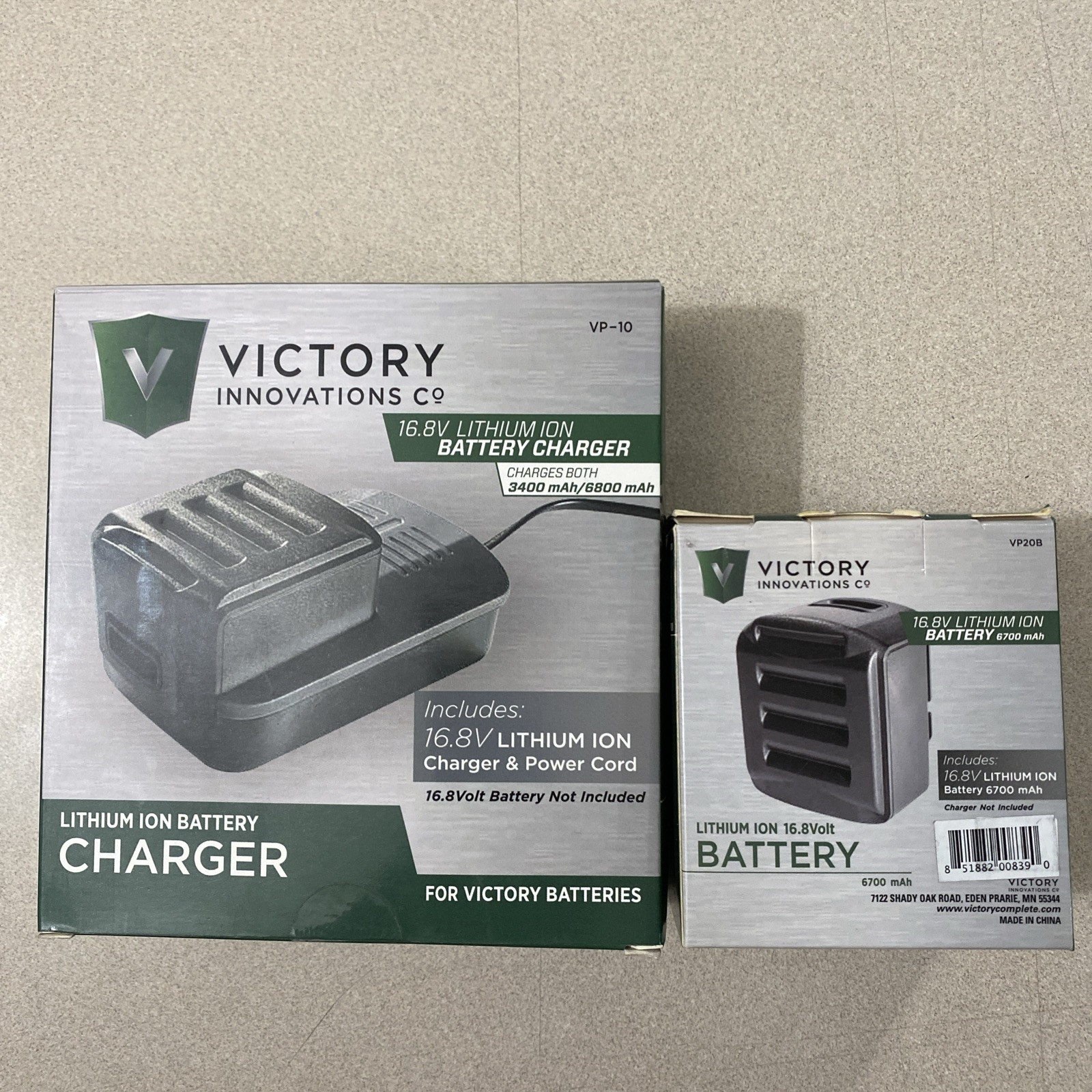 Victory Innovations 16.8V Lithium Ion Battery And CHARGER