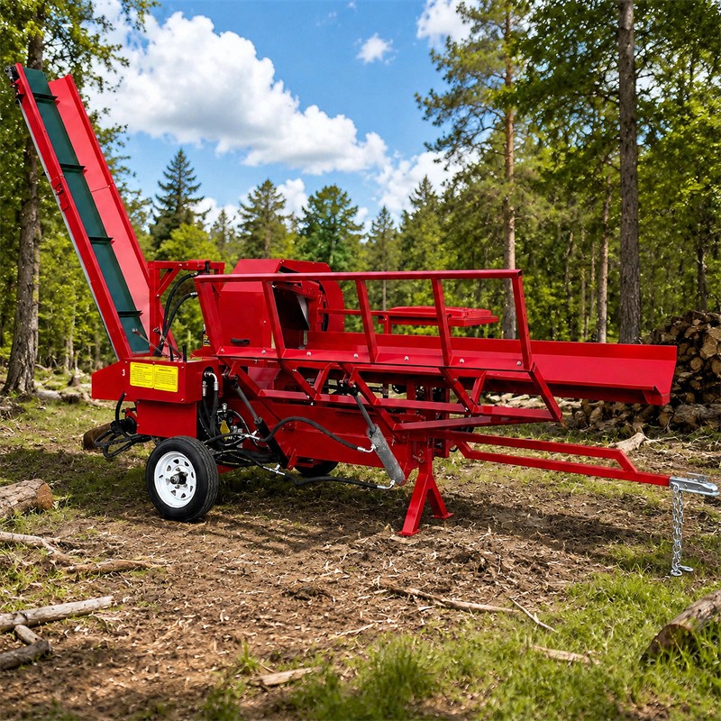 27T Hydraulic Firewood Processor w/ 739cc RATO Engine Log Lifter & 118″ Conveyor