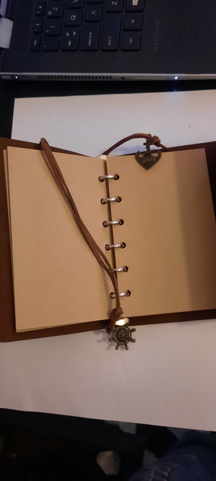 Mental Health, Leather Writing Journal, spiral Refillable Diary