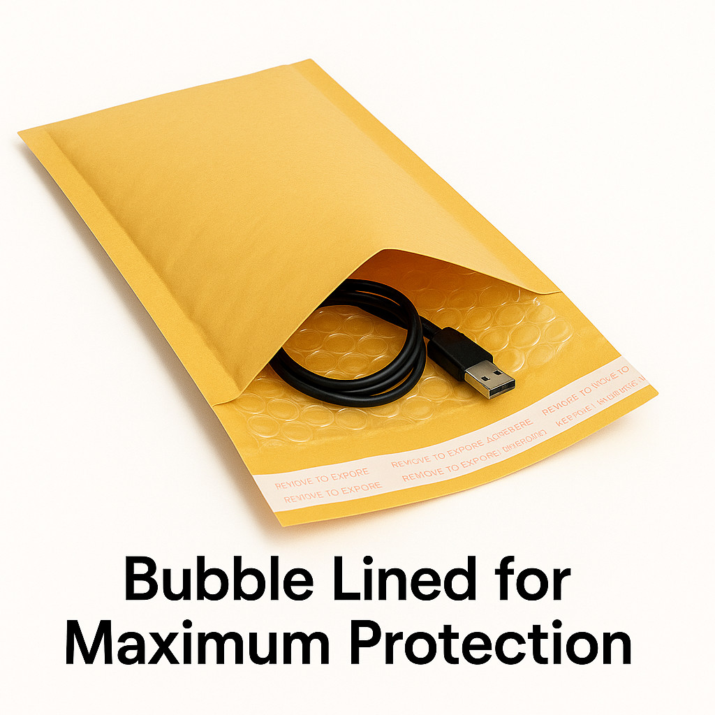 1000 Kraft Bubble Mailers 4×8 Padded Envelopes Bulk Shipping Supplies USA