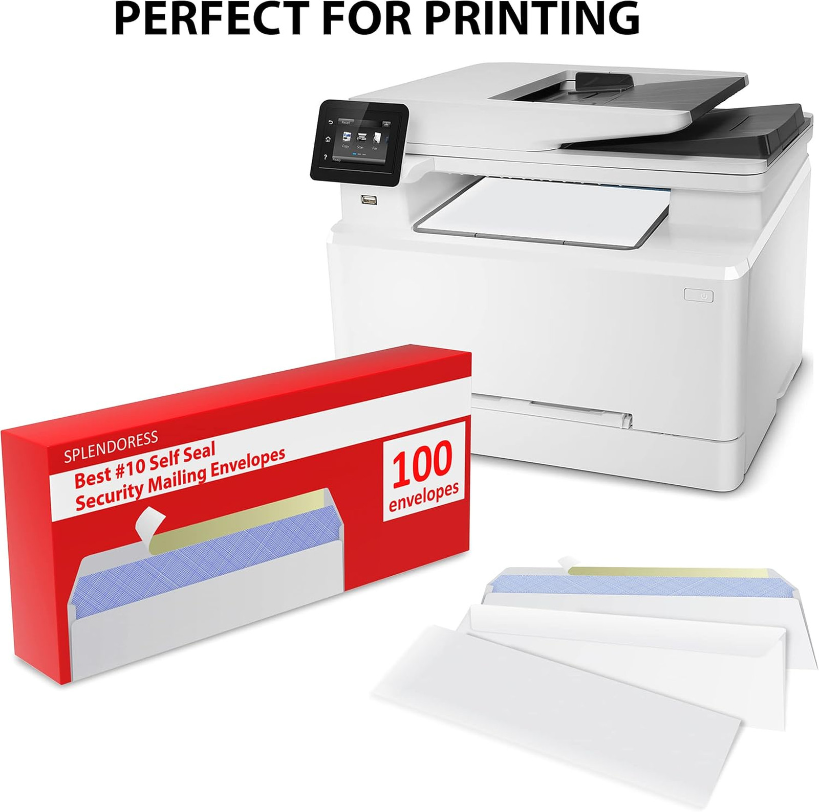 Number 10 Envelopes Self Seal Letter Size Security Pack 100 Tinted White