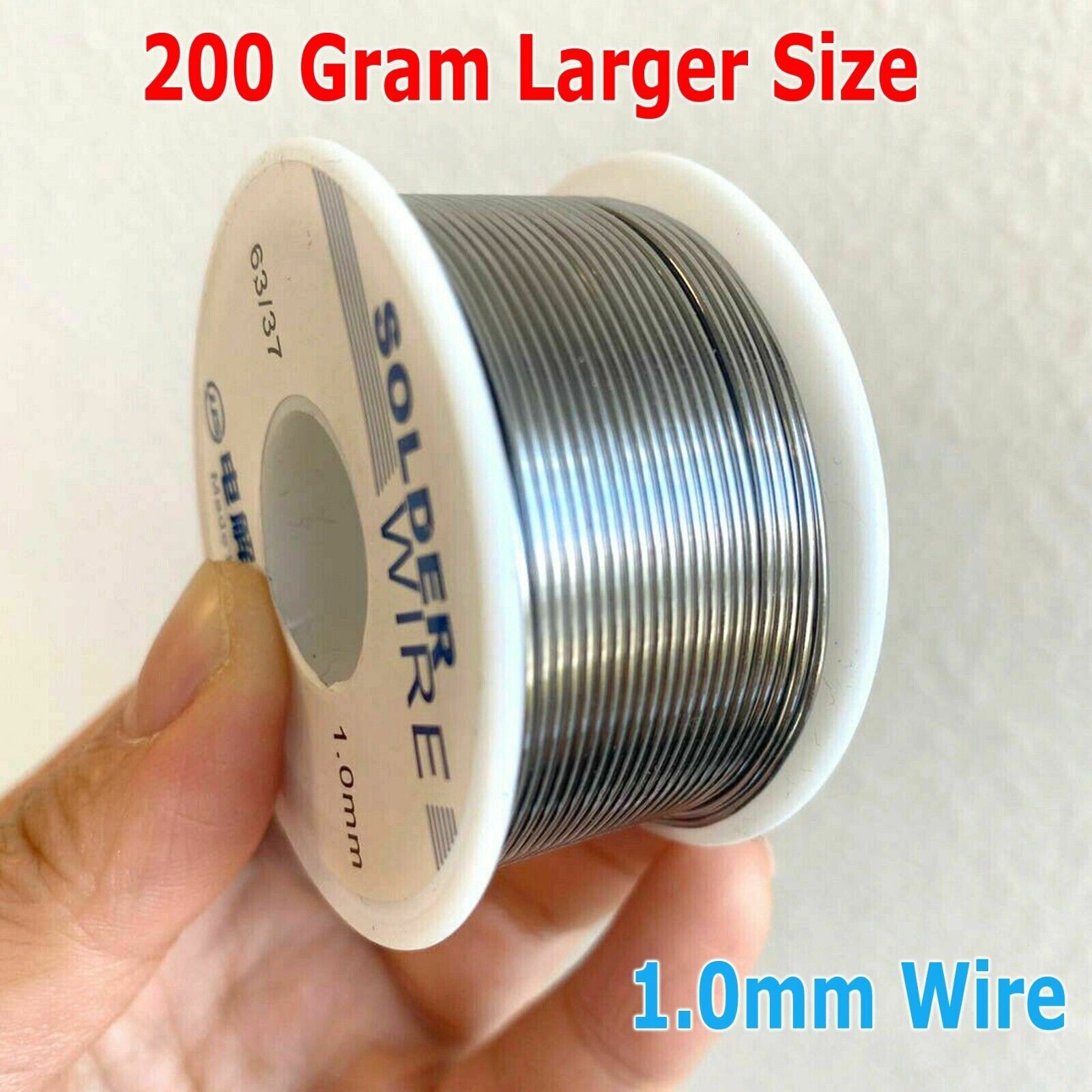 200g 63 37 Tin Rosin Core Solder Wire Electrical Soldering Sn60 Flux .031″/1.0mm